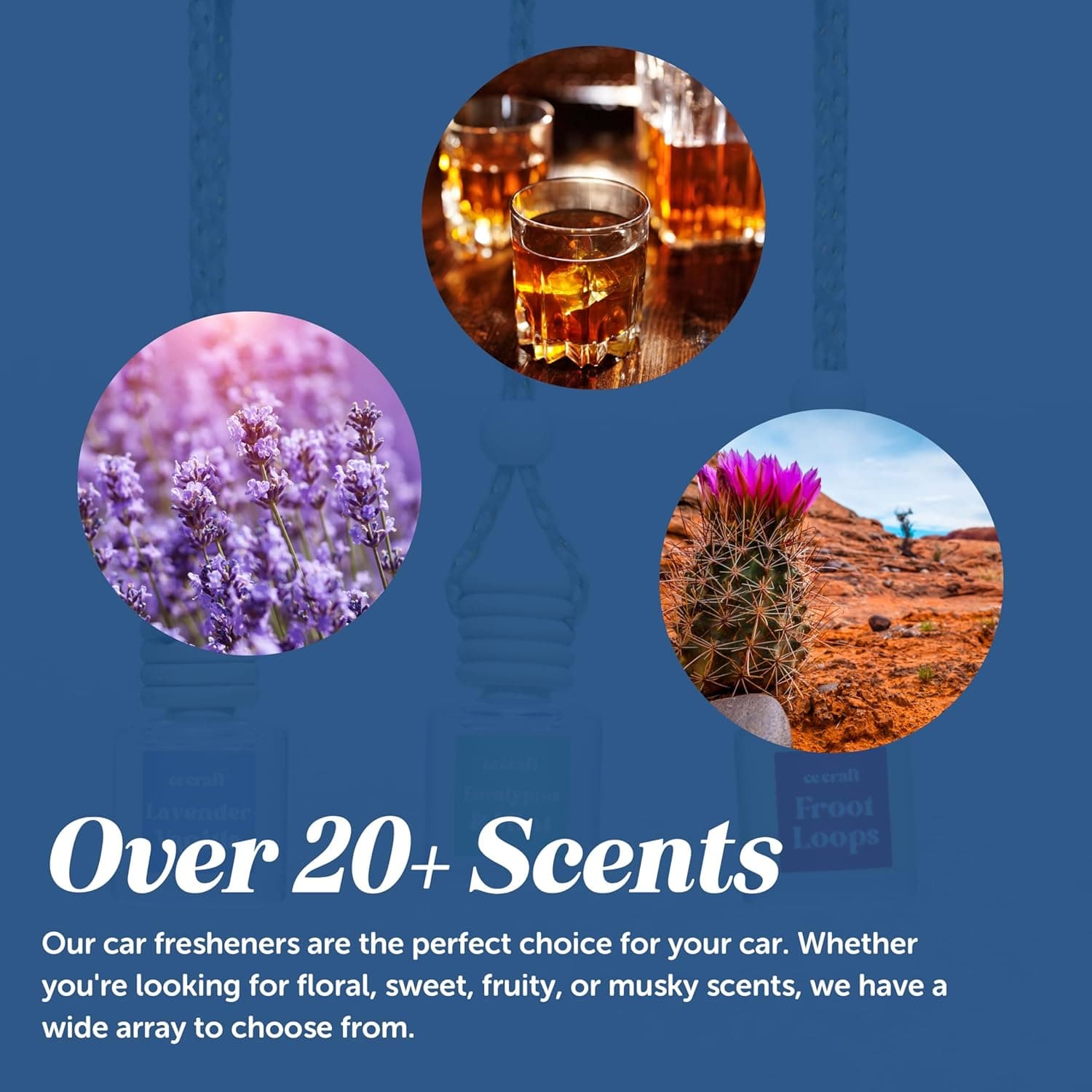 CANDECraftCo Car Air Hanging Fragrance Oil, Car Auto Freshener for Essential Oils, Scents Fragrance Aromatherapy Automobile Diffuser, Long Lasting (Pistachio & Salted Caramel) - Image 8