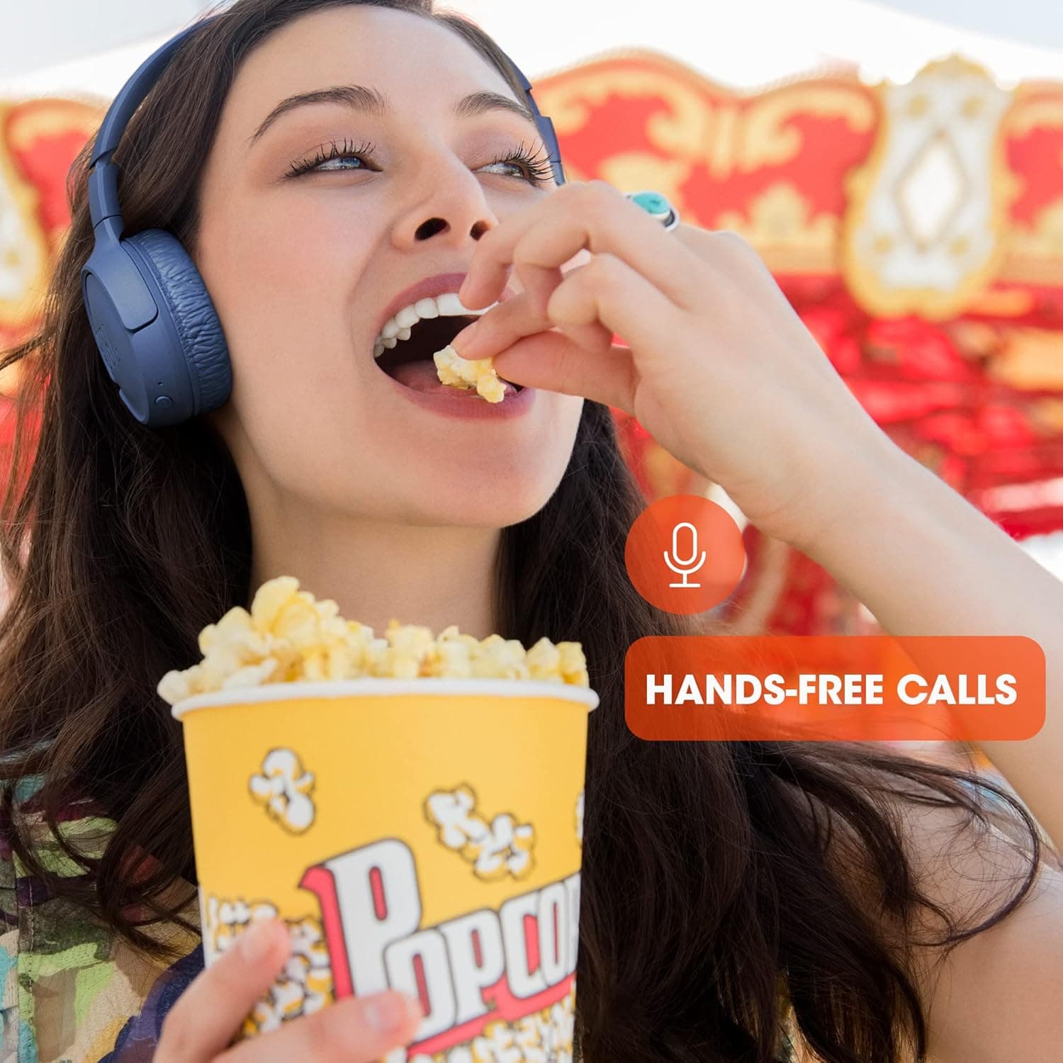 JBL Tune 510BT - Bluetooth headphones with up to 40 hours battery, microphone for call, foldable and comfortable, Android and iOs compatible (White) White headphones - Image 7