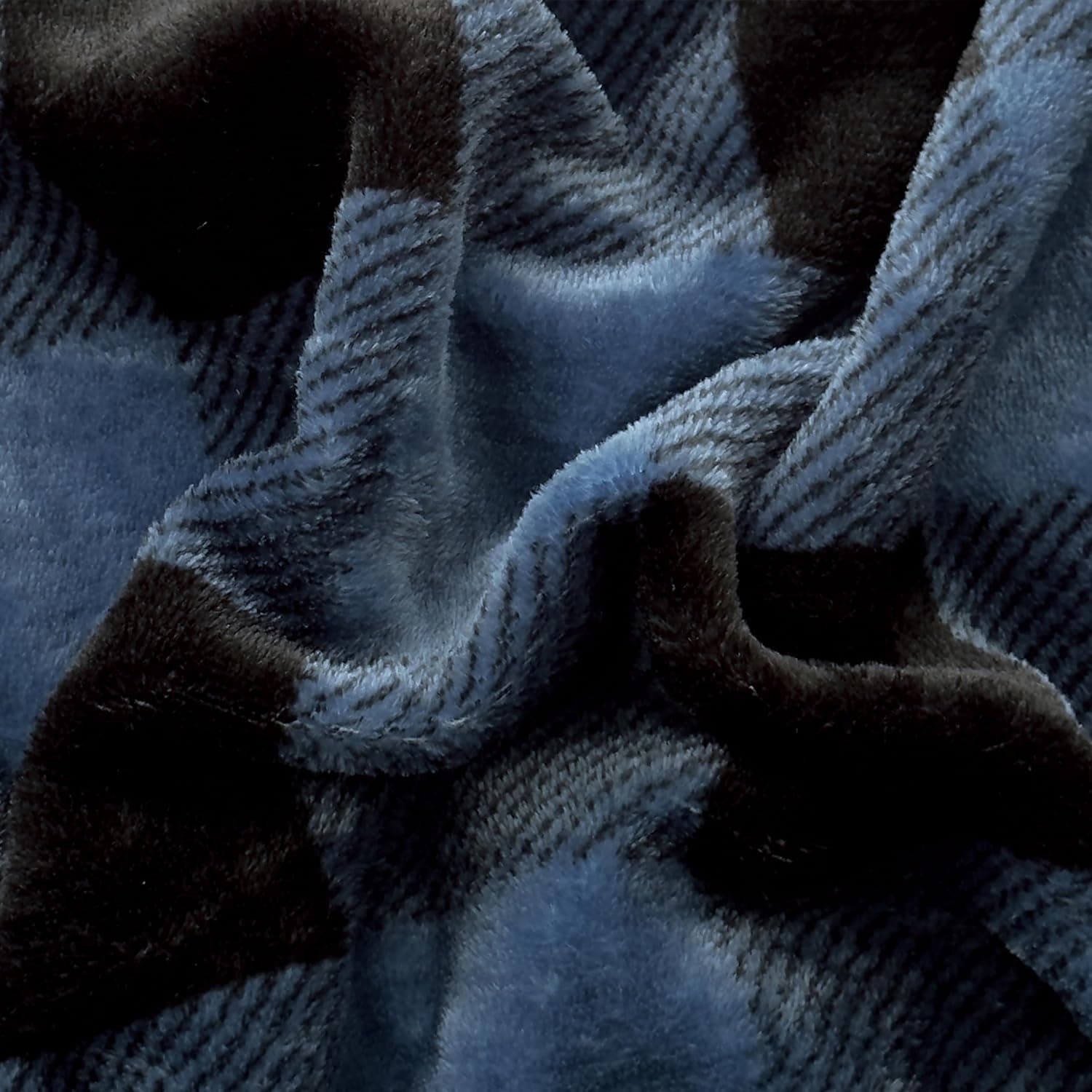 Elegant Comfort Luxuriously Soft 4-Piece Velvet Plush Flannel Sheet Set - Premium Quality - Cozy Warm, Anti-Static, Non Pilling Fuzzy Velvet Flannel Fleece Deep Pocket Sheet Set - Queen, Buffalo Blue Buffalo Blue Queen - Image 8