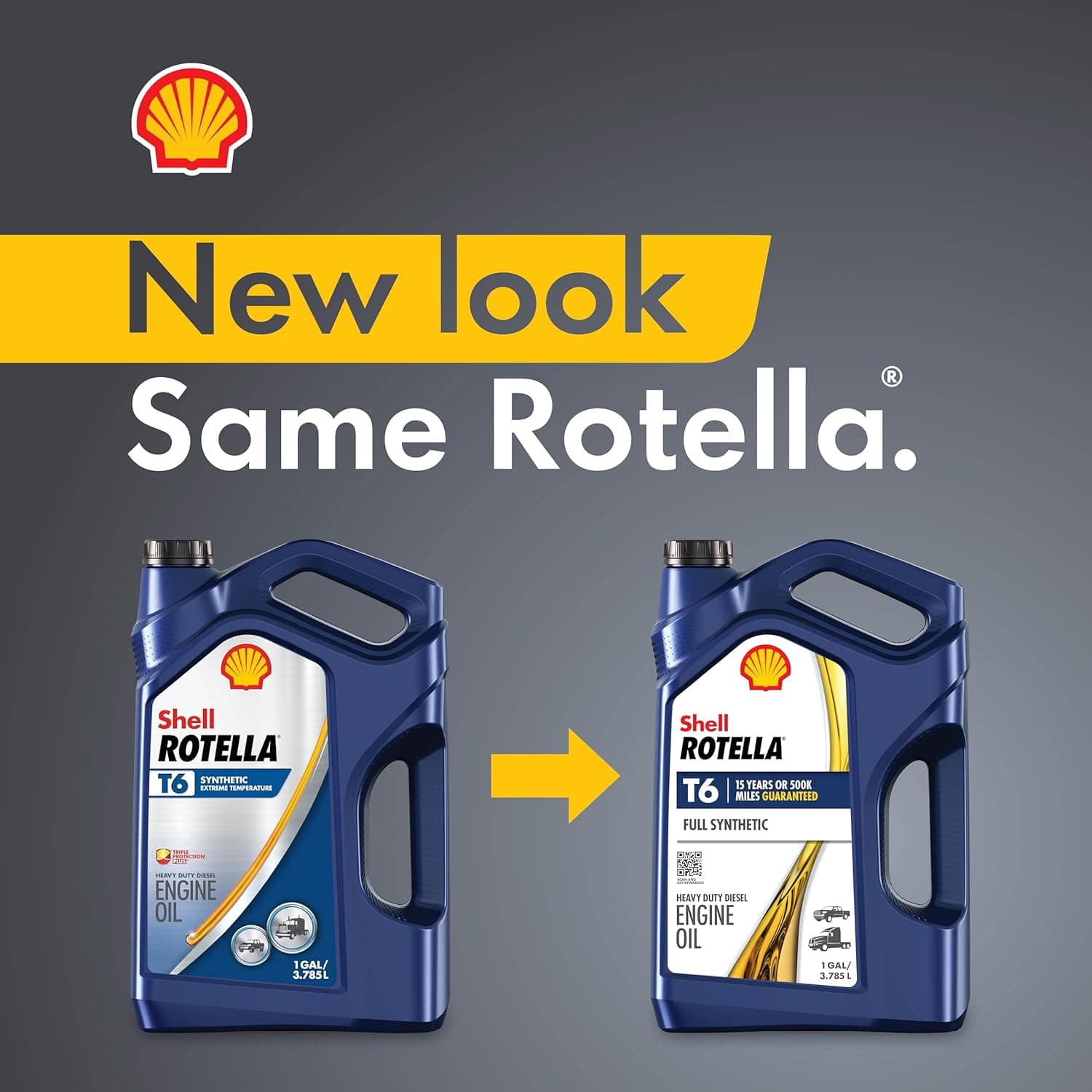 Shell Rotella T6 Full Synthetic 5W-40 Diesel Engine Oil, 1 Gallon (3 Pack) 1 Gallon 3-Pack 5W-40 - Image 5