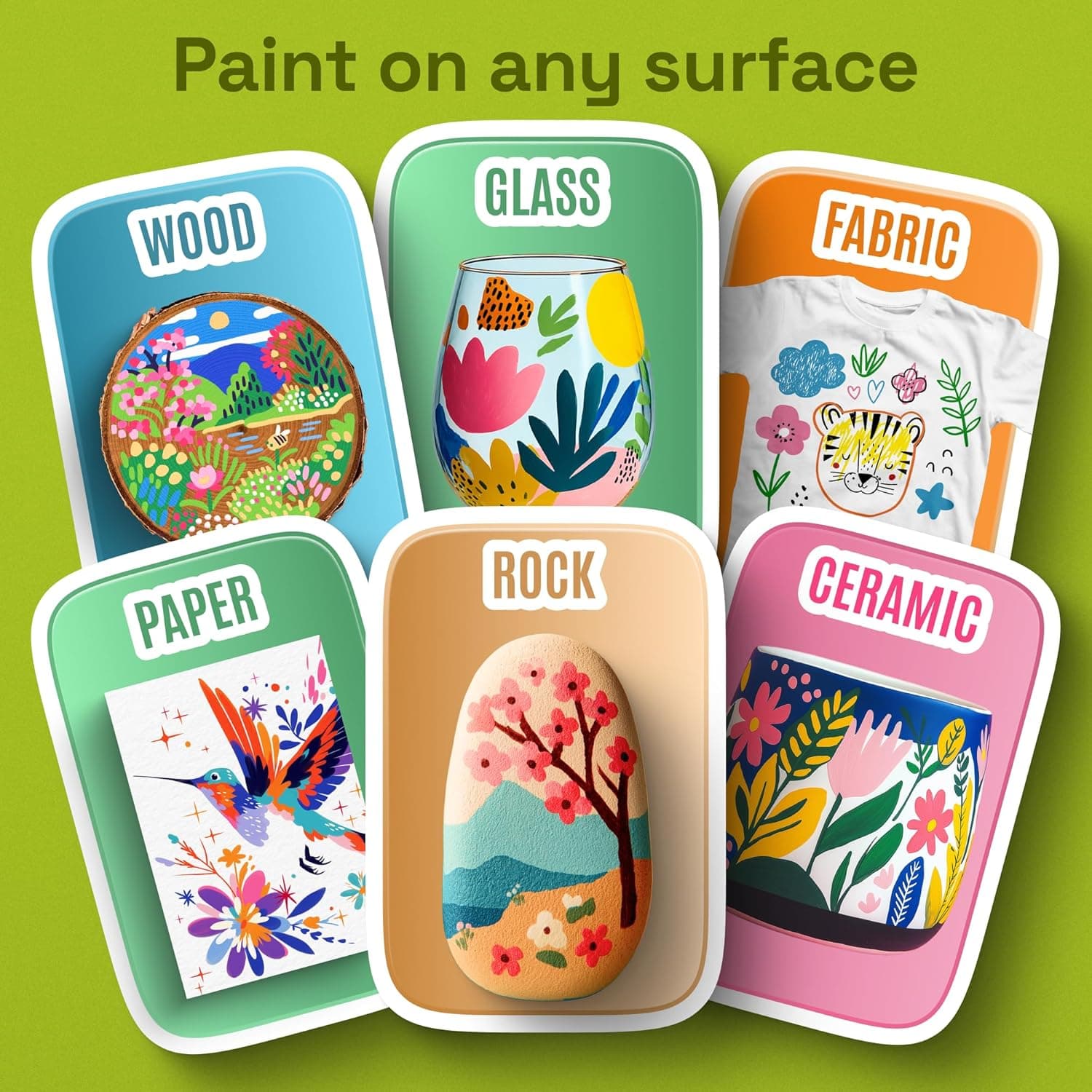 ARTISTRO 24 Acrylic Paint Markers for Rock, Fabric, Wood, Glass, Craft, Decoration - Dual-Tip Paint Pens - Stocking Stuffers, Christmas Gift Idea for Teens, Grandkids, Kids - Art Supplies 24 Multicolor - Image 5