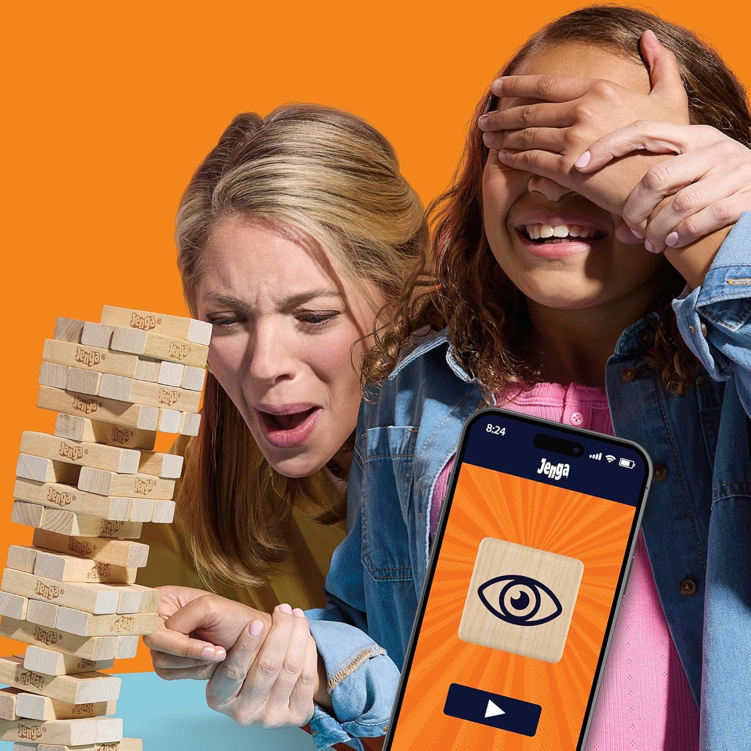 Amazon.com: Official Hasbro Games Jenga Game | Digital Die for 6 More Ways to Play | Original Wood Block Game | Stacking Tower | Ages 6+ | 1+ Players | Party Games - Image 7