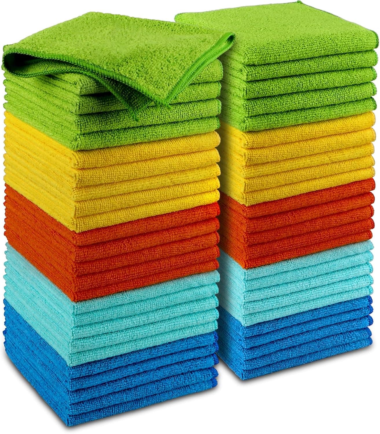 AIDEA Microfiber Cleaning Cloth, 50PK, Microfiber Towels para sa Mga Sasakyan, Premium Wash Cloths, Dusting Cloth Cleaning Rags, Absorben - Image 2