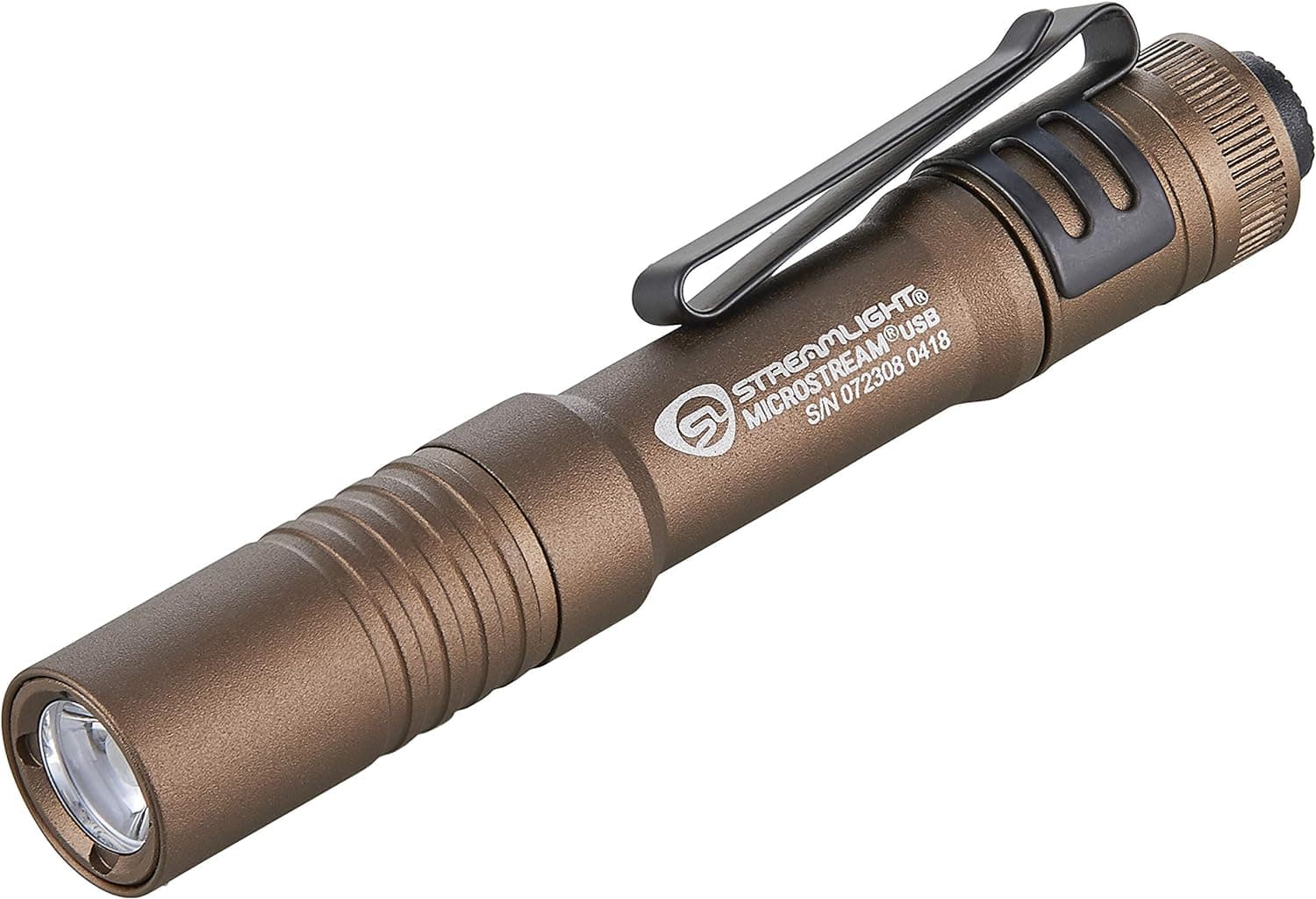 Streamlight 66608 MicroStream 250-Lumen EDC Ultra-Compact Flashlight with USB Rechargeable Battery, Clear Retail Packaging, Coyote Clear Retail Packaging USB Rechargeable Coyote - Image 2