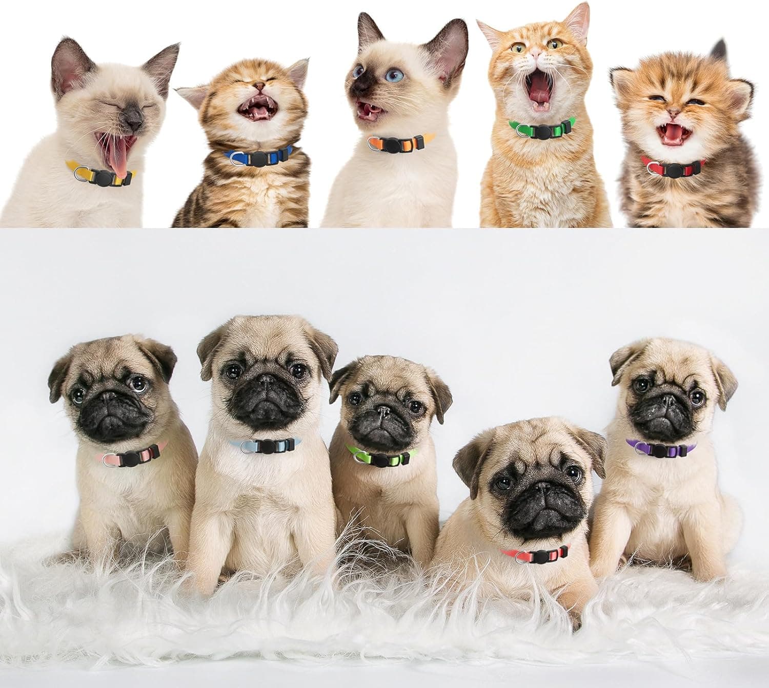 18 Pcs Breakaway Pet Collars,Safety Buckle for Puppy Collars and Kitten Collar,Nylon,Mixed Colors,Adjustable,Ideal for Girl Boy Pet Supplies,Stuff,Accessories(M) M(9''-12'') - Image 3