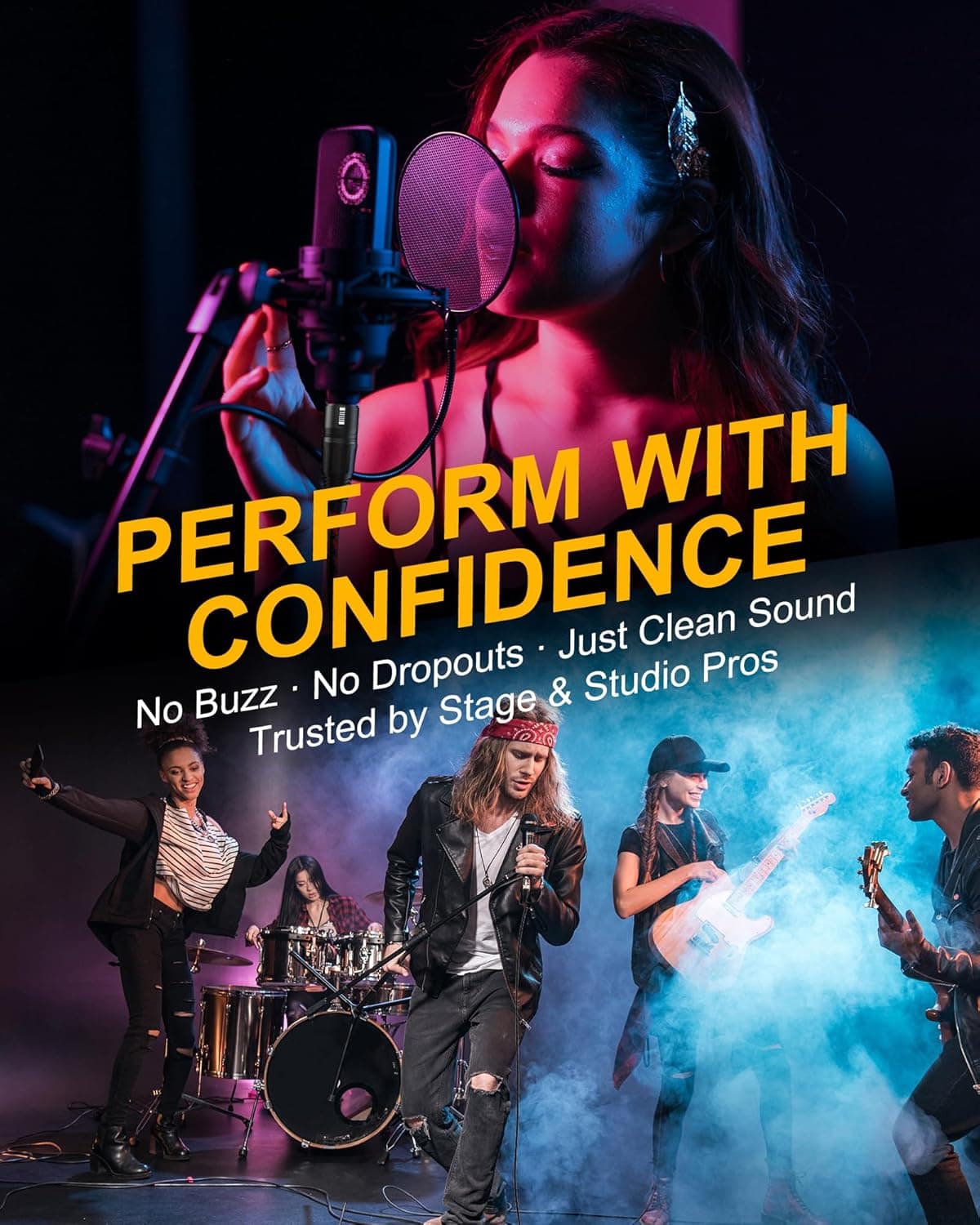 XLR Cables, 3ft 2 Pack Microphone Cable, XLR Male to Female Balanced Microphone Cord 3 pin, 3 Foot Short mic Cord Oxygen-Free Copper (OFC) Nylon Braided 3 Feet 2 Pack Black-White - Image 7