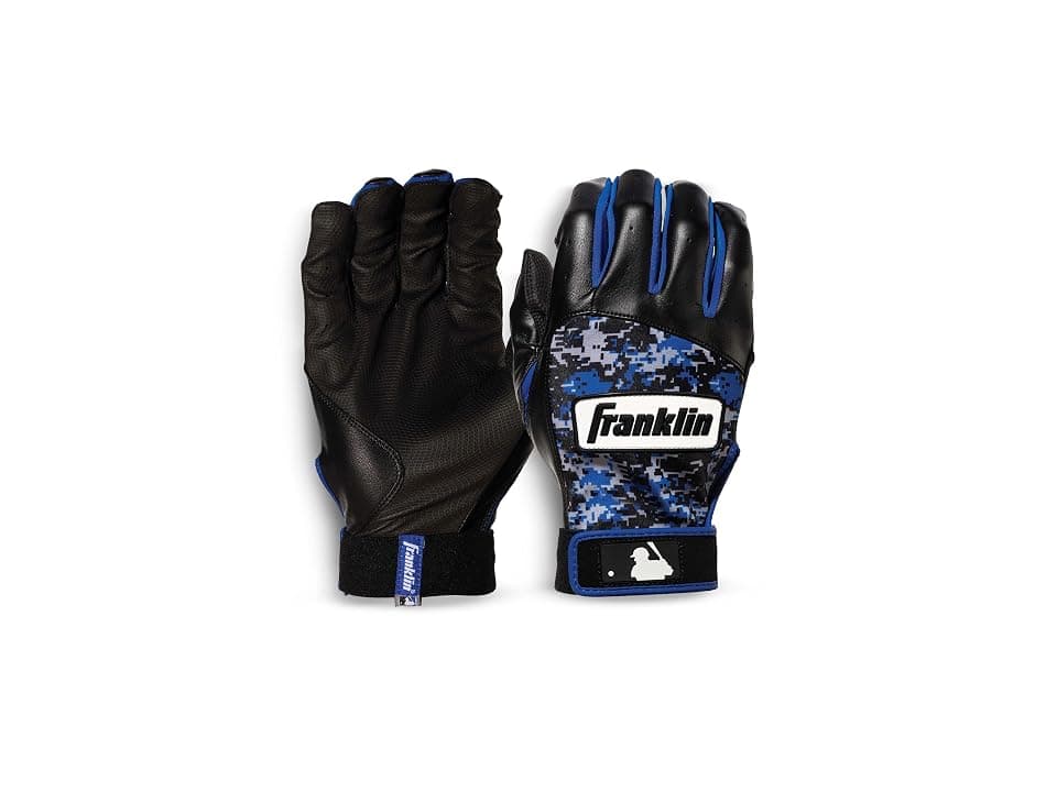Franklin Sports Digitek(r) Kids Batting Gloves Athletic Sports Equipment Gray/Black/Royal: Small