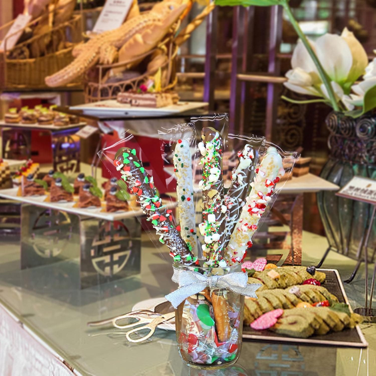 100 Pcs Self Sealing Cellophane Bags: 2x10 Inches Clear Pretzel Rod Resealable Pretzels Individual Bags for Packaging ICY Candy Treat Popsicle Cookies - Image 5