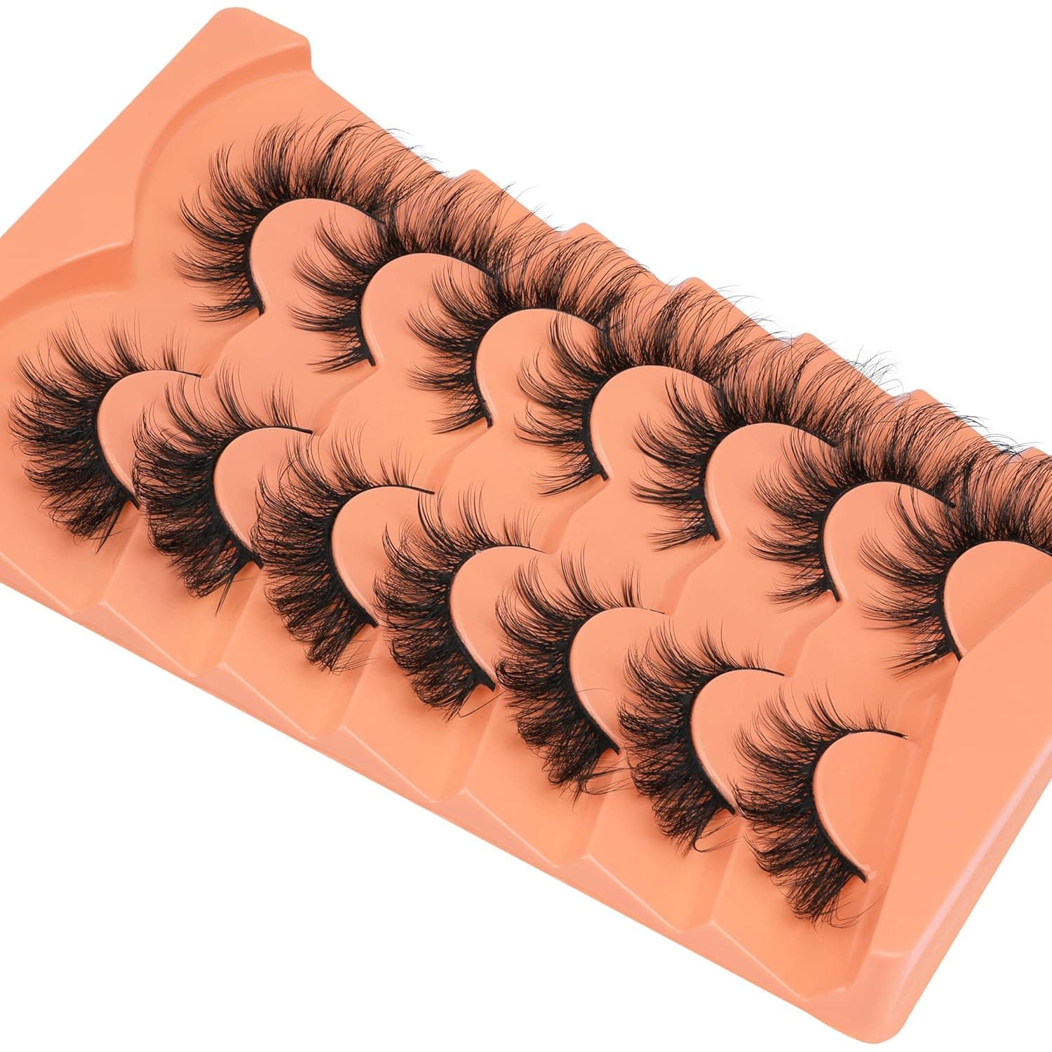 False Eyelashes Wispy Lashes Natural Look Fake Eyelashes Cat Eye Lashes Mink Fluffy Strip False Lashes Fox Eye Lashes Pack 7 Pairs ALICROWN C- Fluffy Fox Eyelashes - Image 4