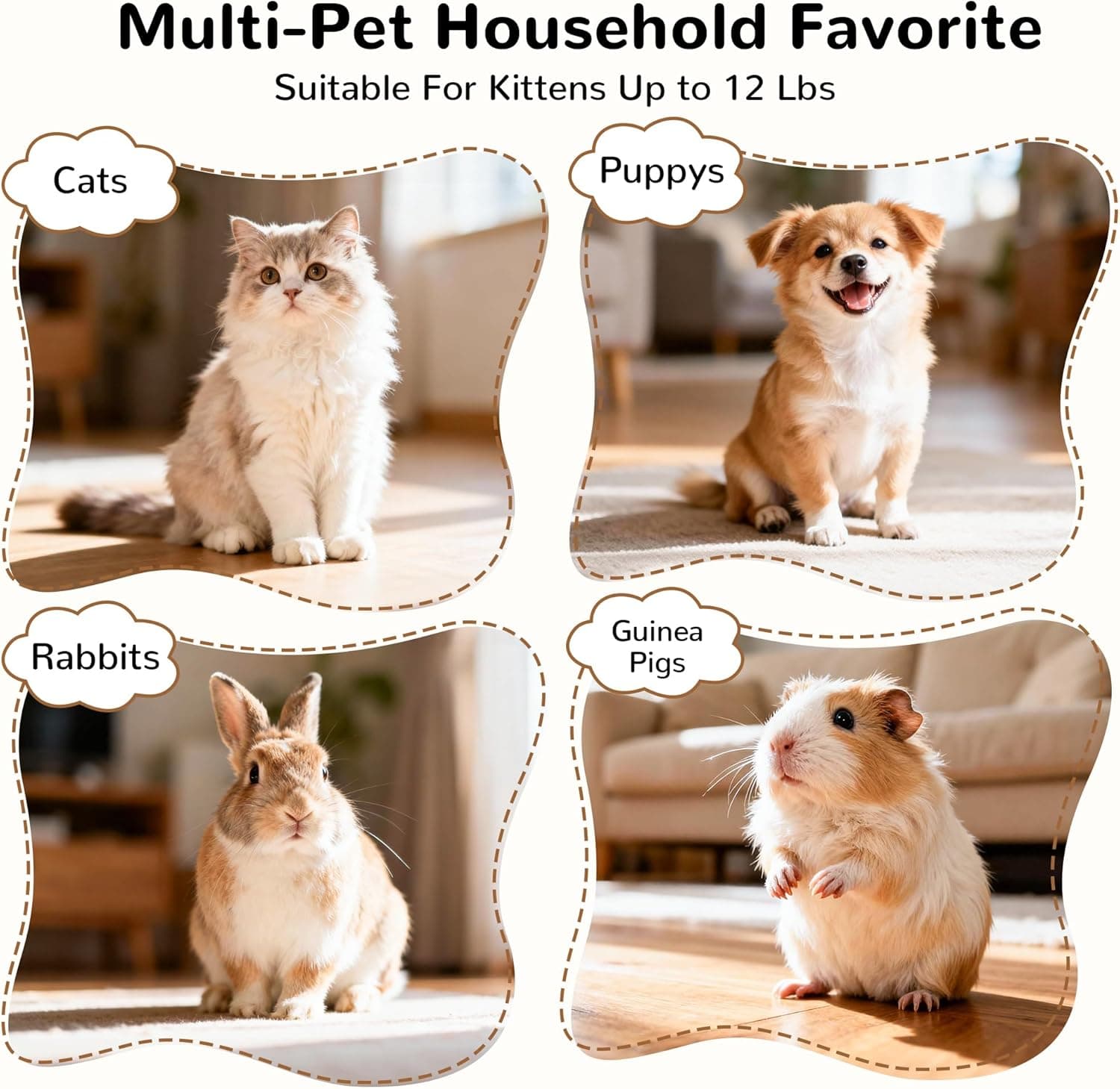 Tempcore Pet Cat Tunnel Tube Cat Toys 3 Way Collapsible, Tunnels for Indoor Cats，Kitty Bored Peek Hole Toy Ball Cat, Puppy, Kitty, Kitten, Rabbit 3-Way 3-Way Blue - Image 7