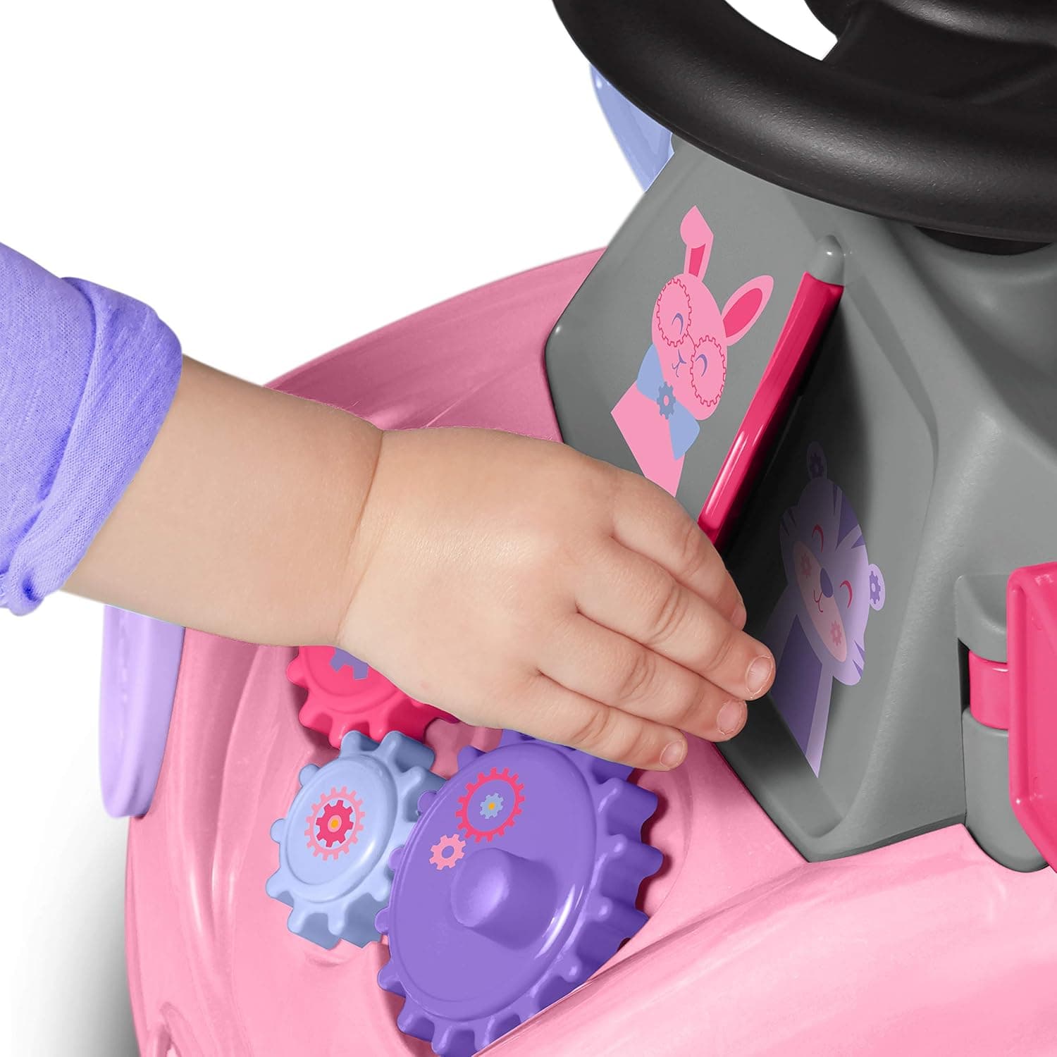 Kids Car, Baby Toys for Kids, Toddler Toys 2-3, Radio Flyer Creativity Car: Pink Ride-On, for Ages 1-3 Years - Image 9