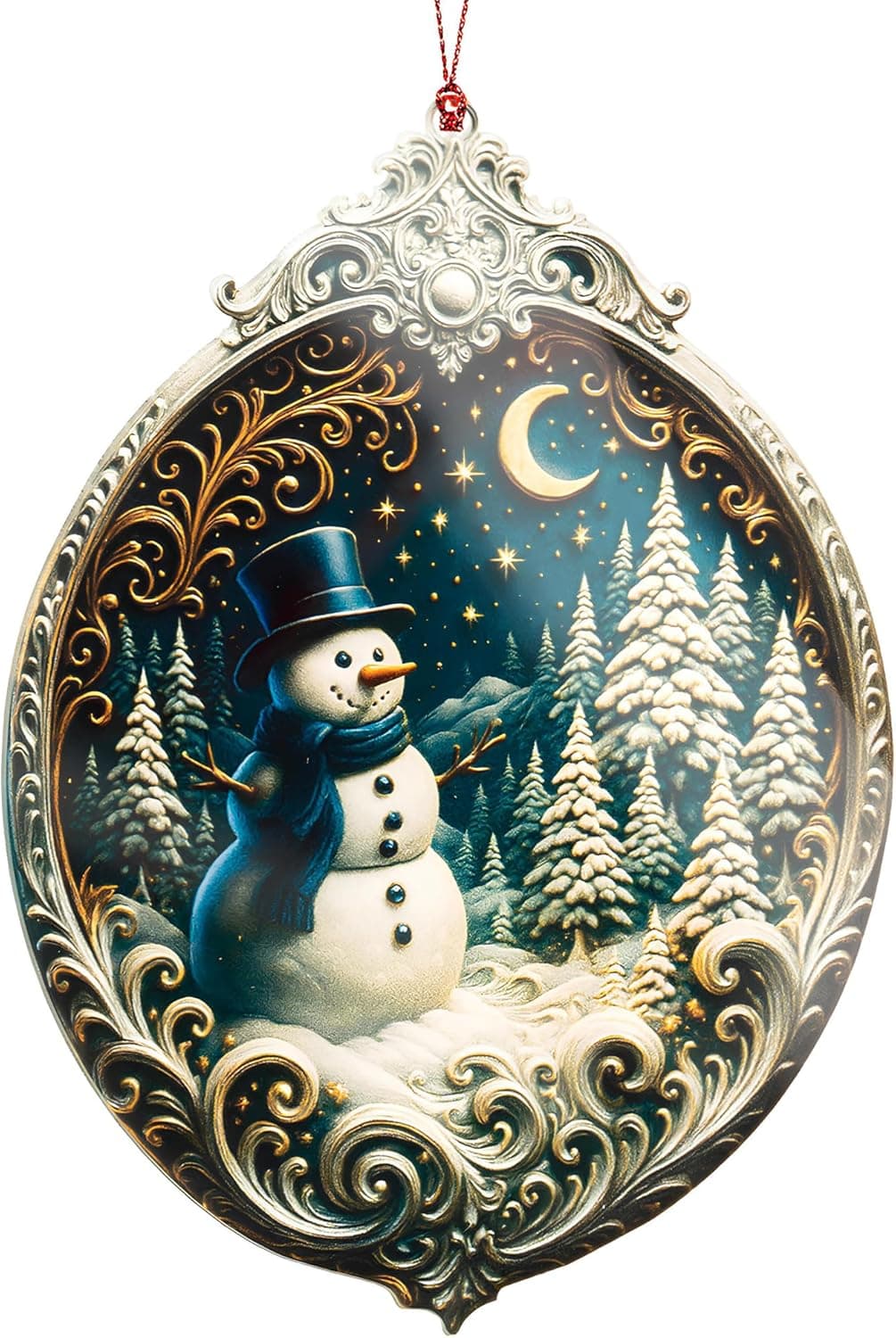 Christmas Ornament 2025 - Snowman Ornament - Snowman Ornaments for Christmas Tree - Acrylic Christmas Ornaments - Christmas Ornament 2025 - White Elephant Gifts - Xmas Tree Funny Decoration Snowman1 - Image 2