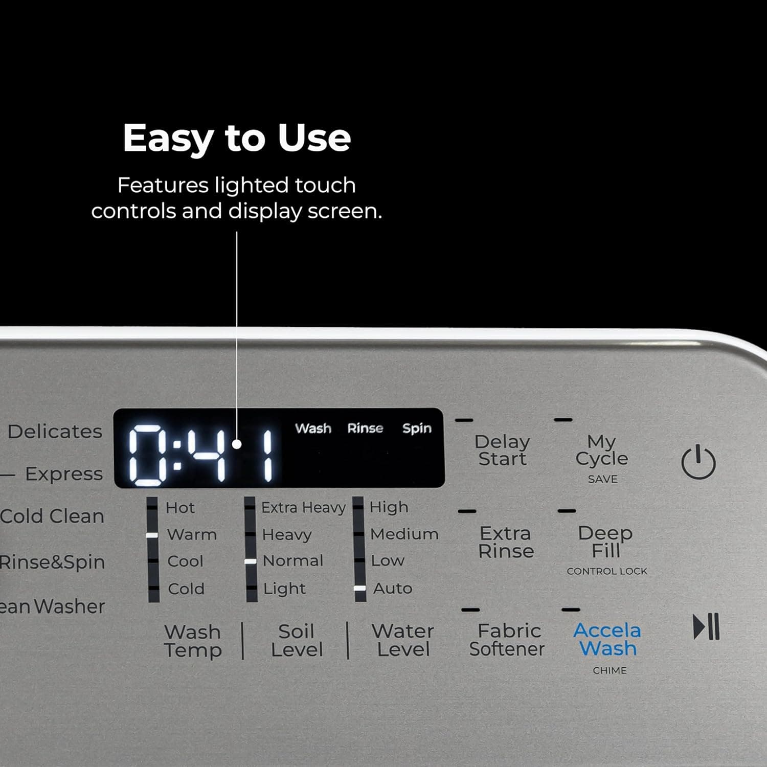 Kenmore 4.4 cu. ft. Top Load Washer with Triple Action Agitator for Tough Dirt & Stains-Reduce Laundry Time with Accela and Express Wash-LED, White - Image 5