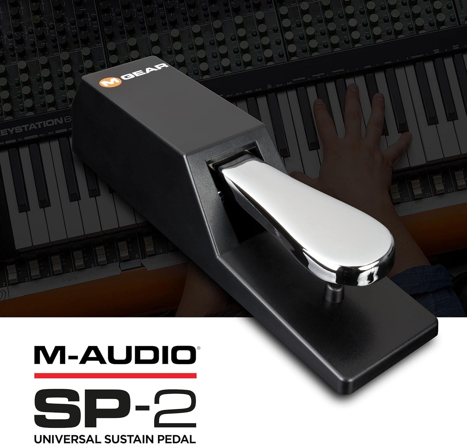 M-AUDIO SP-2 Universal Sustain Pedal with Piano Style Action For MIDI Keyboards, Digital Pianos and More Sustain Pedal SP-2 - Image 7