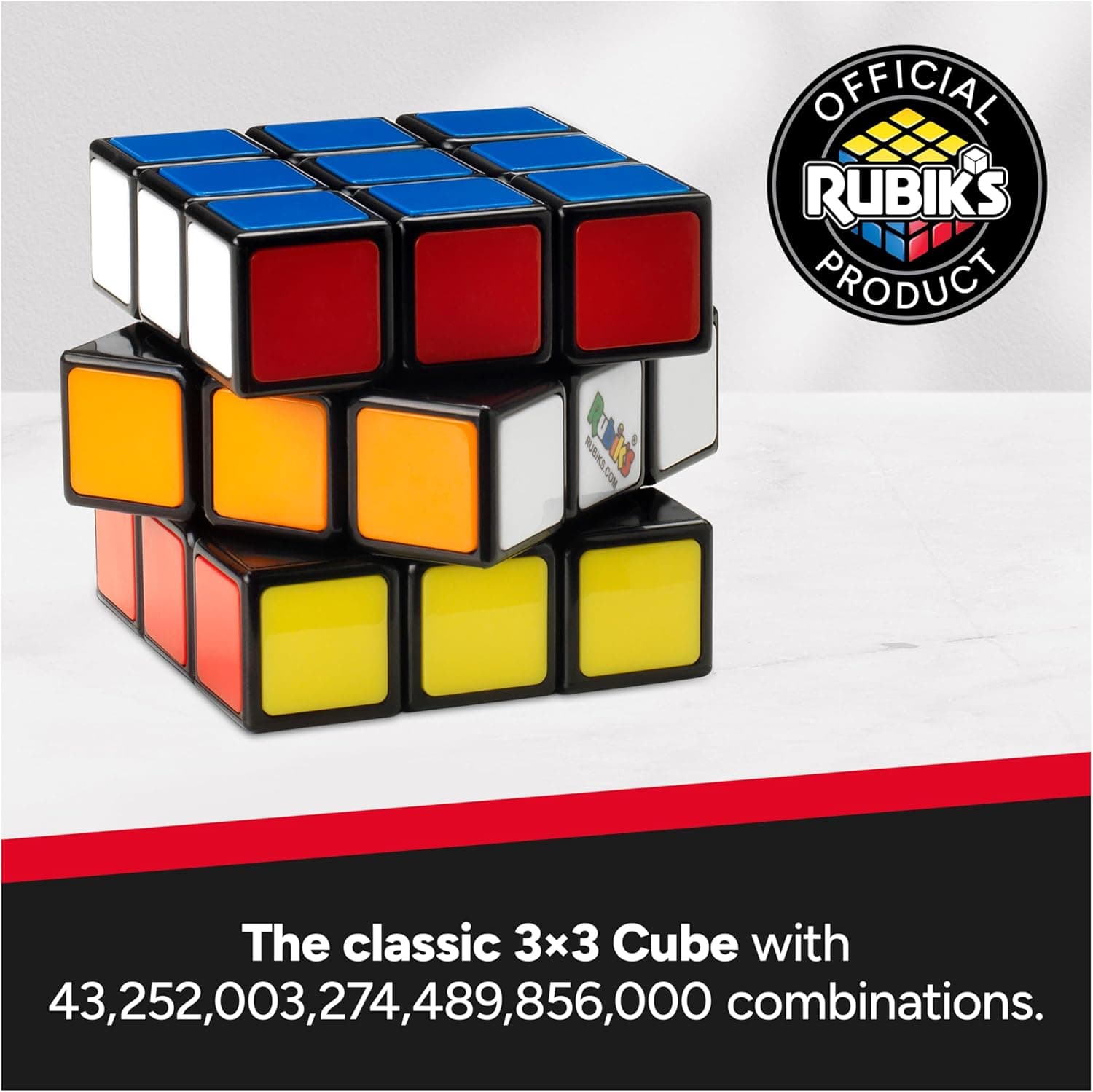 Rubik's Cube, Bảng Khối 3x3 Gốc, Trò Chơi Giải Quyết Vấn Đề, Đố Màu, Đồ Chơi Giảm Căng Thẳng, Đố Cảm Giác, Quà Tặng Giáng Sinh Cho Trẻ Từ 8 Tuổi Trở Lên Bảng Khối Rubik's Cube 3x3 Gốc - Image 4