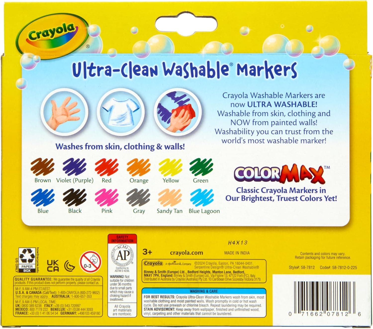 Crayola Broad Line Markers (12 Count), Washable Markers for Kids, Assorted Colors, Arts & Crafts Supplies, For Coloring Books & Art Projects, Ages 3+ - Image 7