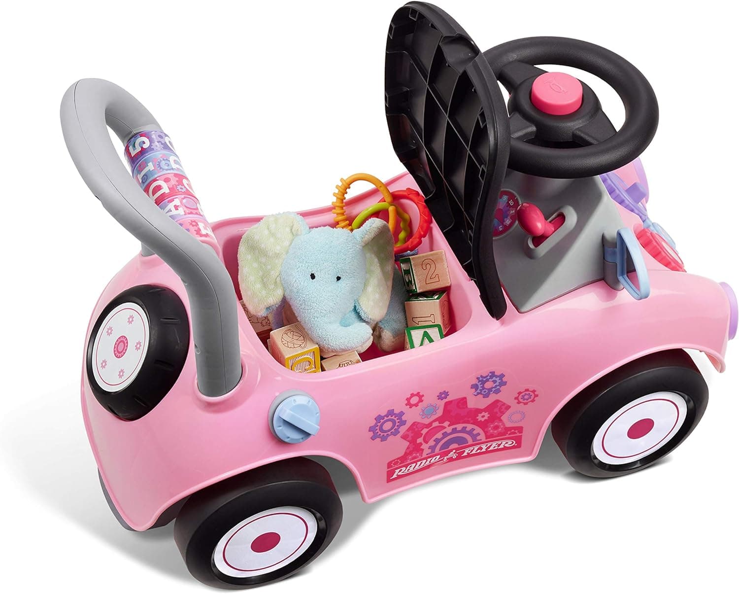 Kids Car, Baby Toys for Kids, Toddler Toys 2-3, Radio Flyer Creativity Car: Pink Ride-On, for Ages 1-3 Years - Image 5