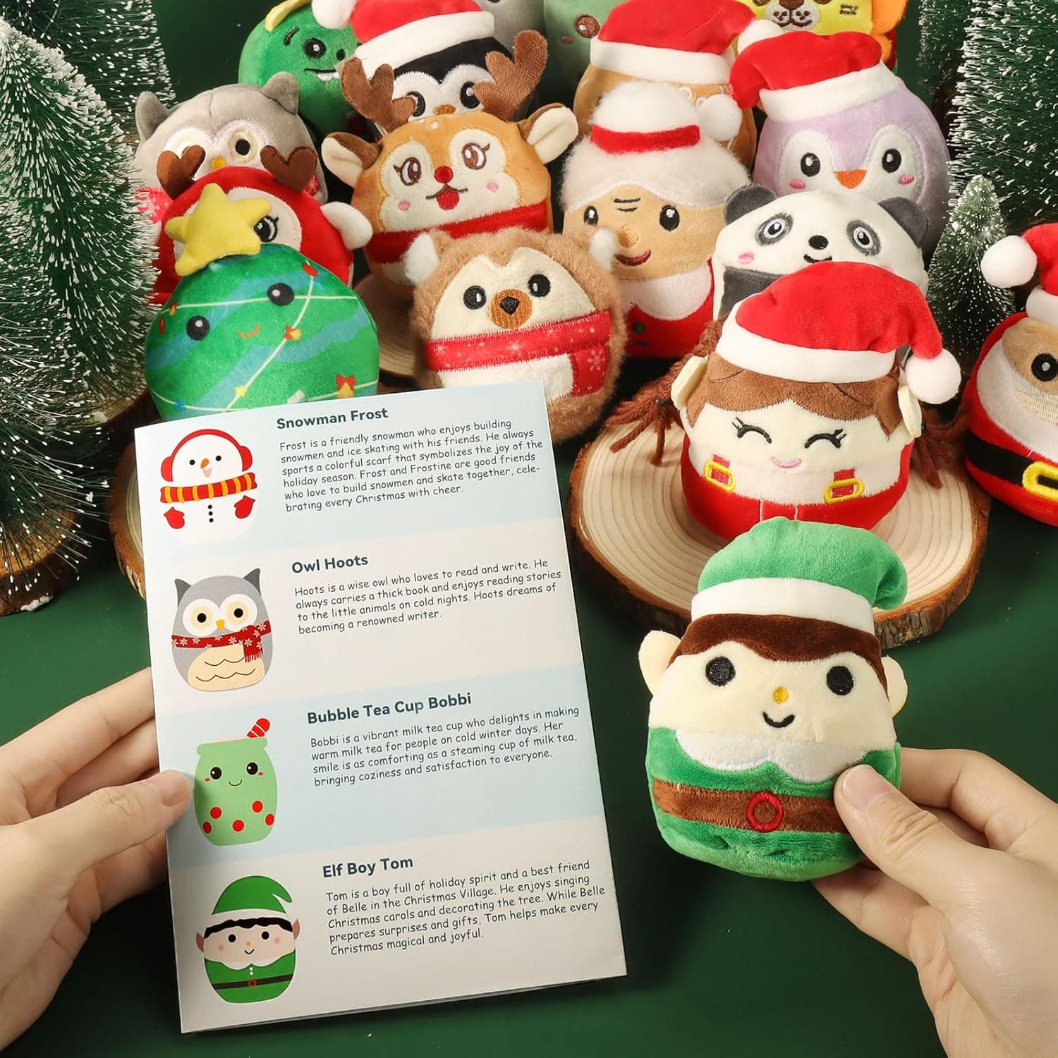 Advent Calendar 2025 with Cute Plush Toys - 24 Days Surprise Plush Advent Calendar Contains 24 Collectible 3.15in Kawaii Squishy Plushies, Soft Mini Stuffed Animal Christmas Gift for Kids Teen Boys Girls Adult - Image 8