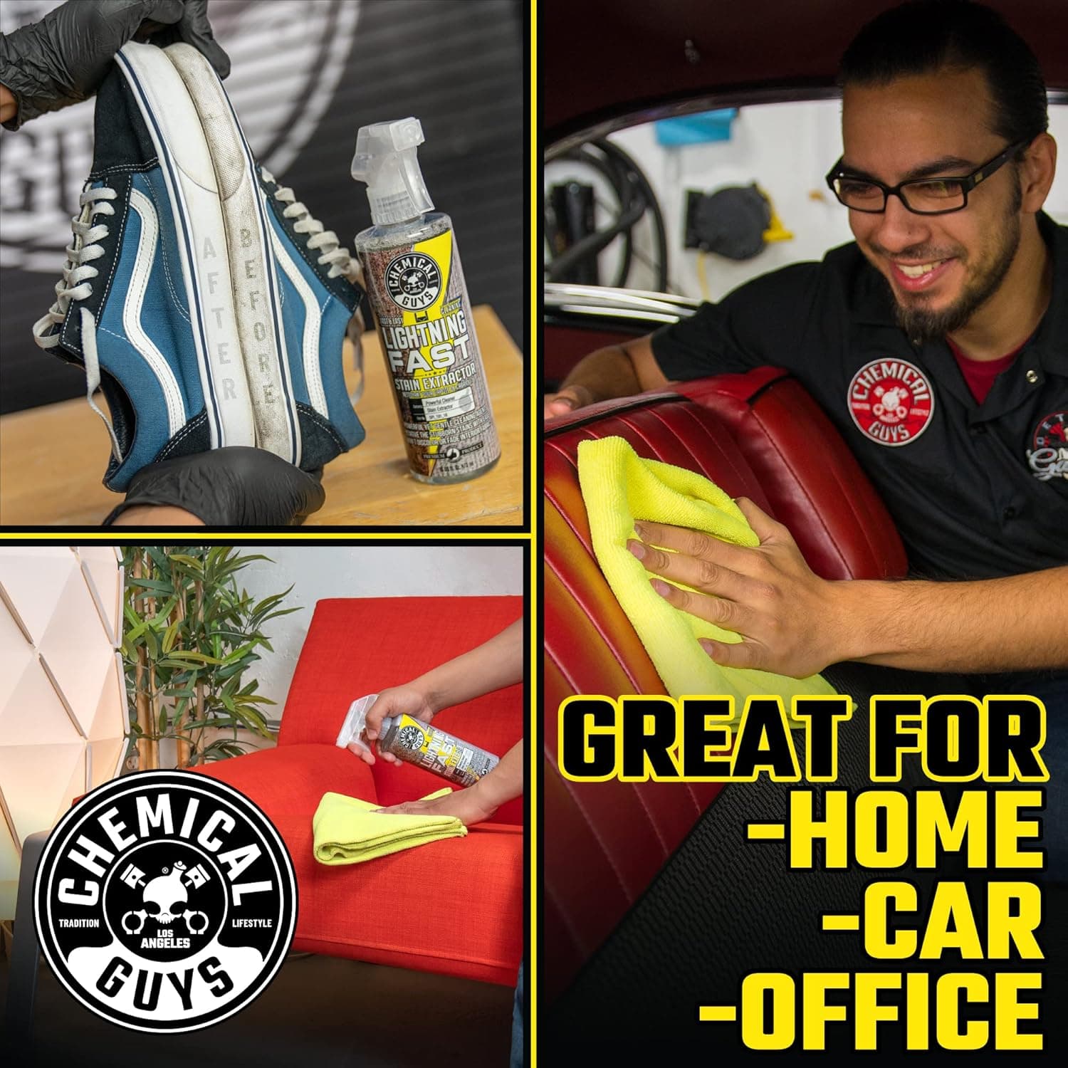 Chemical Guys Lightning Fast Carpet and Upholstery Stain Extractor - Chemical Guys Carpet Cleaner, Great for Fabric, Upholstery, Cars, Home, Office, Furniture, and More, Fresh Scent - 16 oz - Image 4