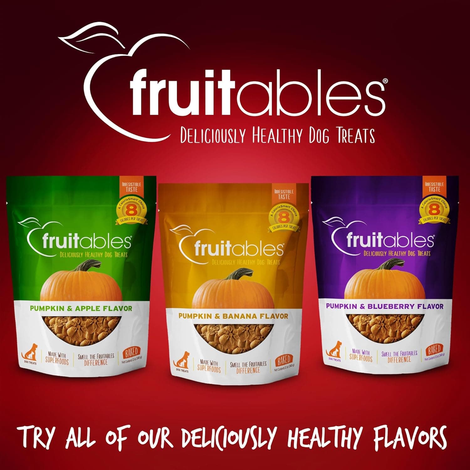 Fruitables Baked Dog Treats, Healthy Pumpkin Treat for Dogs, Low Calorie & Delicious, Free of Wheat, Corn and Soy, Made in the USA, Apple and Crispy Bacon Flavor, 12oz 12 Ounce (Pack of 1) Apple and Crispy Bacon - Image 10