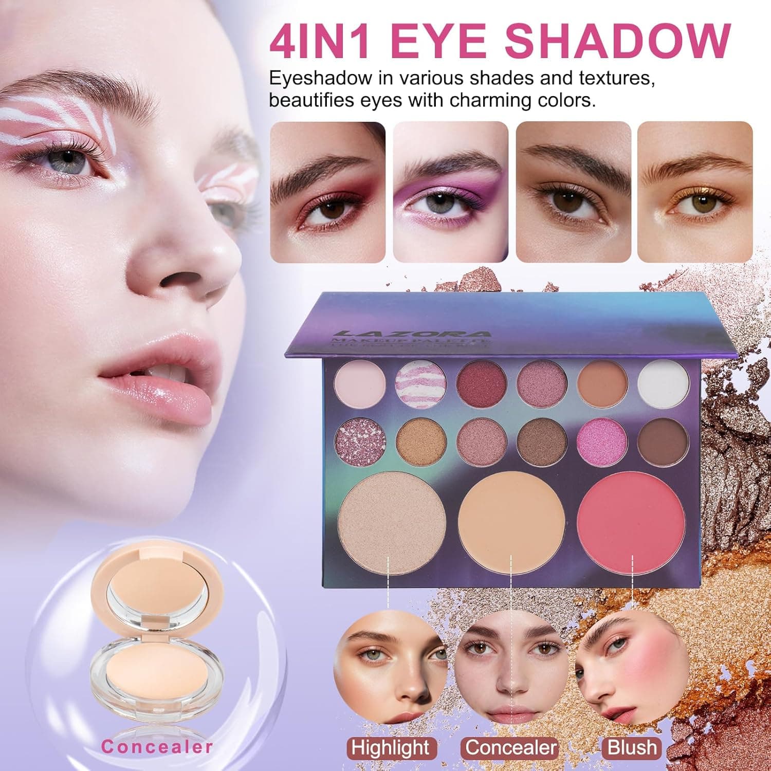 Makeup Kit for Teens Makeup Gift Set for Beginners Teenager Makeup Sets Travel Makeup Kits for Teenagers Girls 14-16 Make Up Kit for Teen & Girls chx-15275 - Image 4