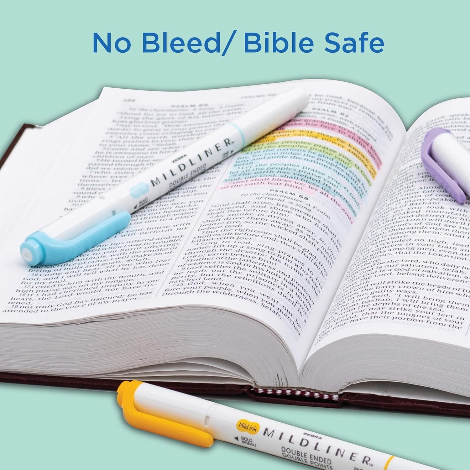 Set de Marcadores Resaltadores de Doble Punta Zebra Pen Mildliner, Puntas Anchas y Finas, Sin Sangrado, Ideal para Resaltar Biblias, Journaling, Suministros Escolares y de Oficina, Colores de Tinta Variados, Paquete de 15 (78115) Variados D - Image 8