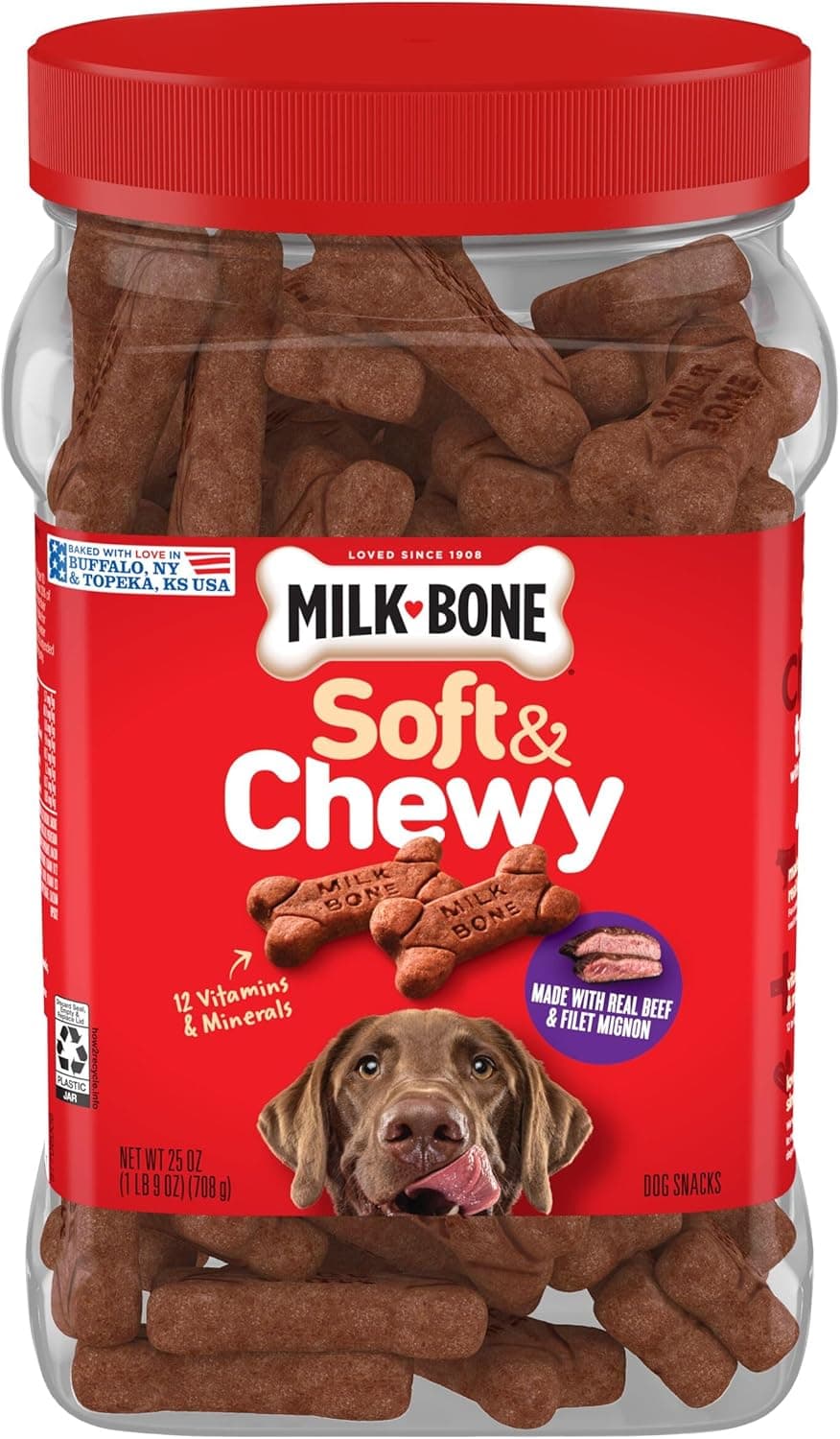 Milk-Bone Soft & Chewy Dog Treats, Beef & Filet Mignon Recipe, 25 Ounce - Image 2