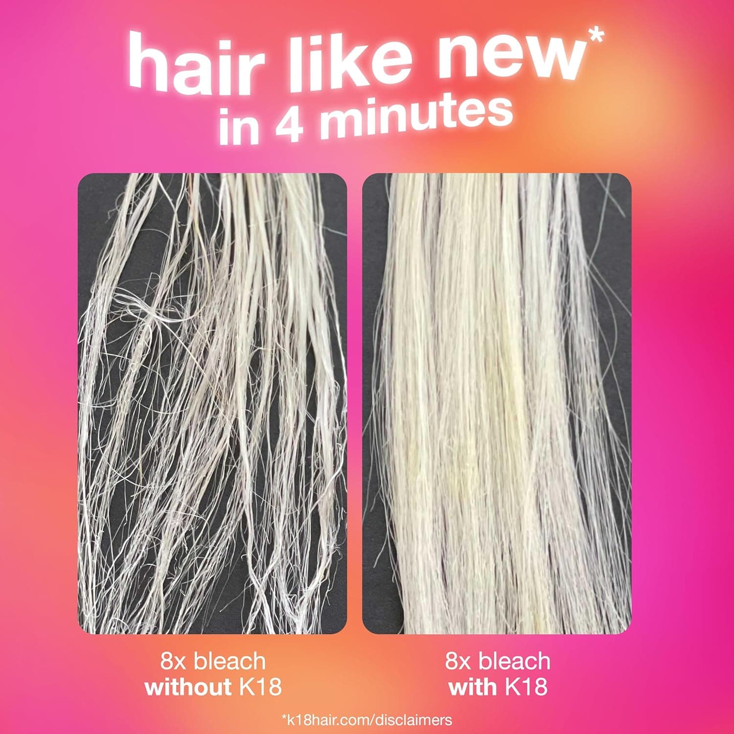 K18 Leave-In Molecular Repair Hair Mask, Patented, Lasting Repair For Dry, Frizzy, Damaged Hair, Reverse Damage In 4 Minutes From Bleach, Color, Chemical Services + Heat 0.51 Fl Oz (Pack of 1) - Image 3