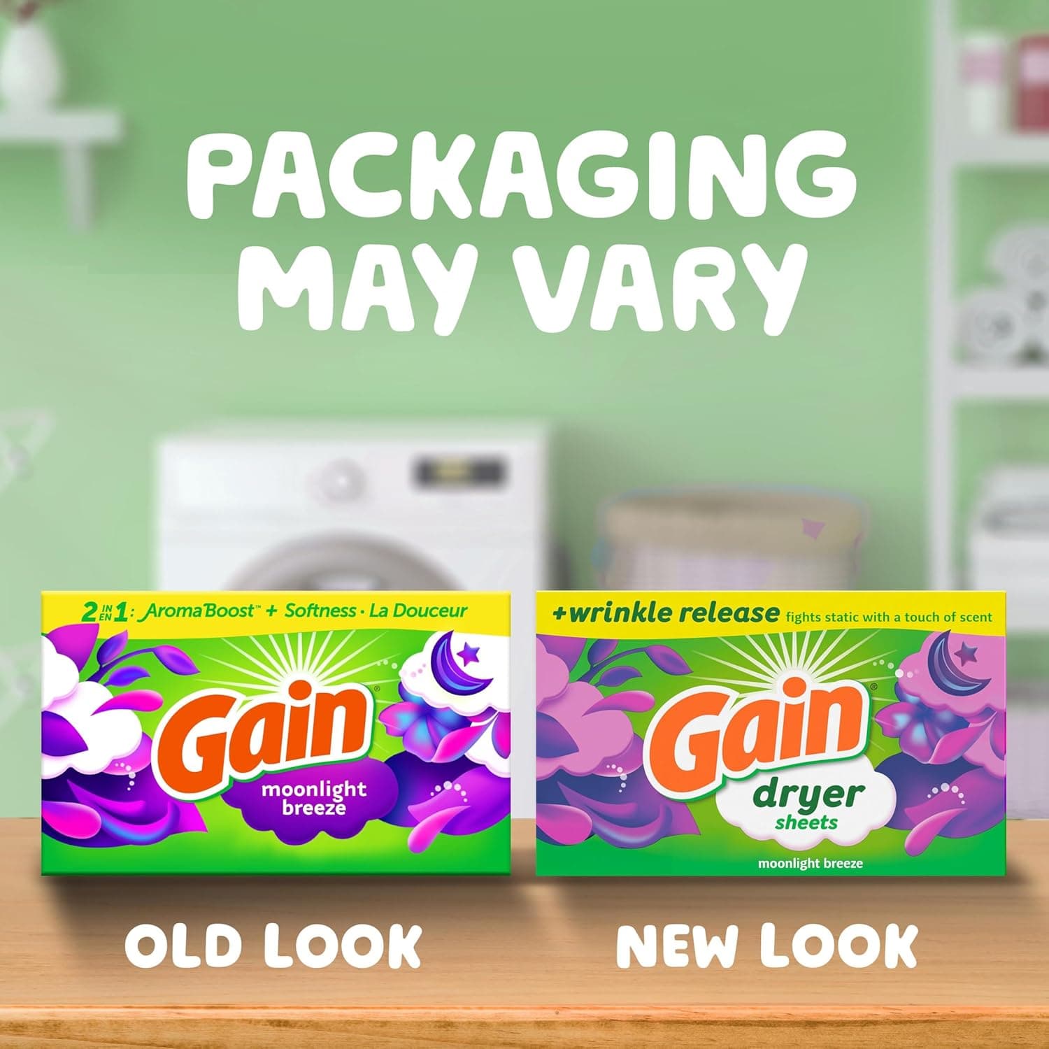 Gain dryer sheets Plus Wrinkle Release, Moonlight Breeze Scent, 120 Count, Fights static with a touch of scent, laundry sheets Moonlight Breeze 120 Count (Pack of 1) - Image 7