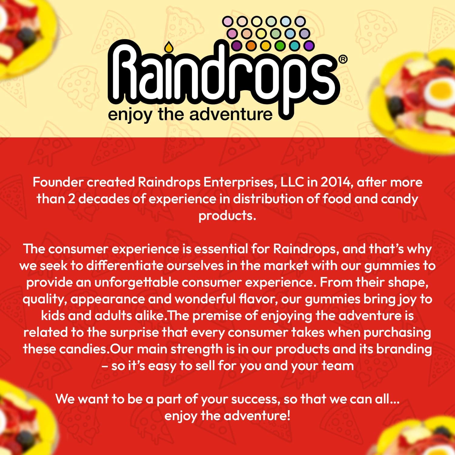 Raindrops Mini Gummy Pizza Candy, 3 Oz (Pack of 1) - Fun & Vibrant Pizza Gummies - Made with Delicious & Various Candies - Perfect for Parties, Gifts & Movie Nights - Ideal Snack for Kids & Adults - Image 8