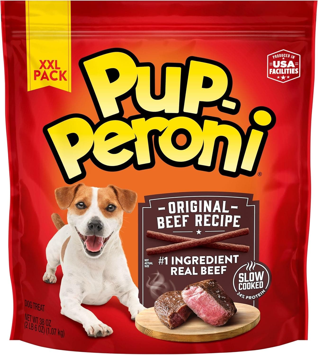 Pup-Peroni Dog Treats, Original Beef Flavor, 38 Ounce, Made with Real Beef Beef 2.38 Pound (Pack of 1) - Image 2