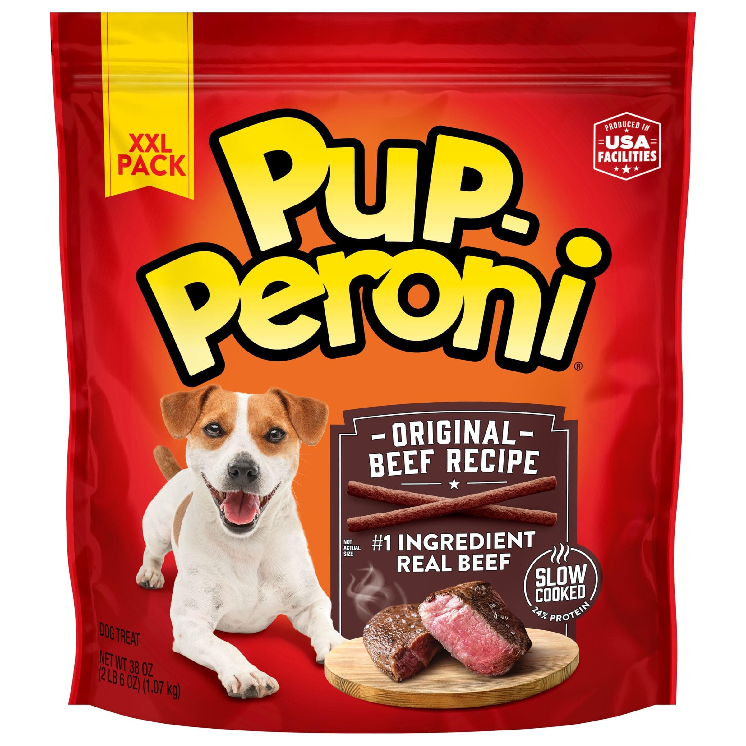 Pup-Peroni Dog Treats, Original Beef Flavor, 38 Ounce, Made with Real Beef Beef 2.38 Pound (Pack of 1)