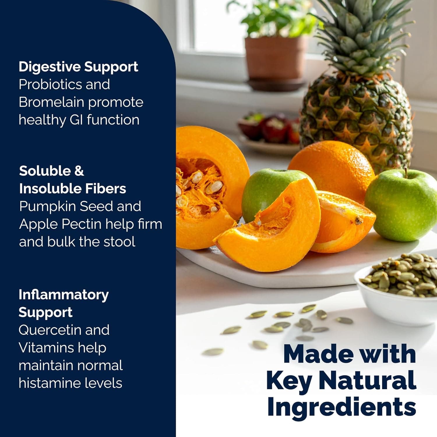 Vetnique Glandex Anal Gland Soft Chew Treats na may Kalabasa para sa mga Enzima ng Tiyan ng Aso, Probiotics Fiber Supplement para sa mga Aso Bo - Image 6