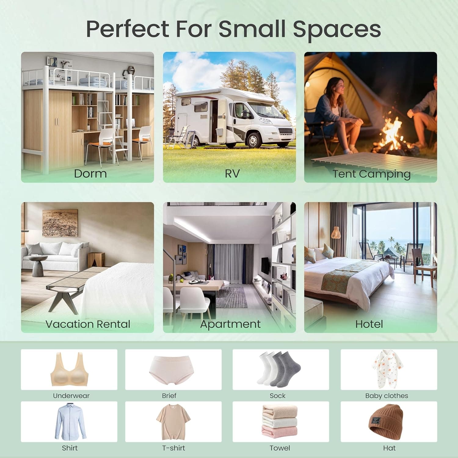 Portable Washing Machine - 16L Mini Foldable Washer with Spin Basket, 3 Cleaning Modes & Deep Cleaning for Small Clothes, Col - Image 9