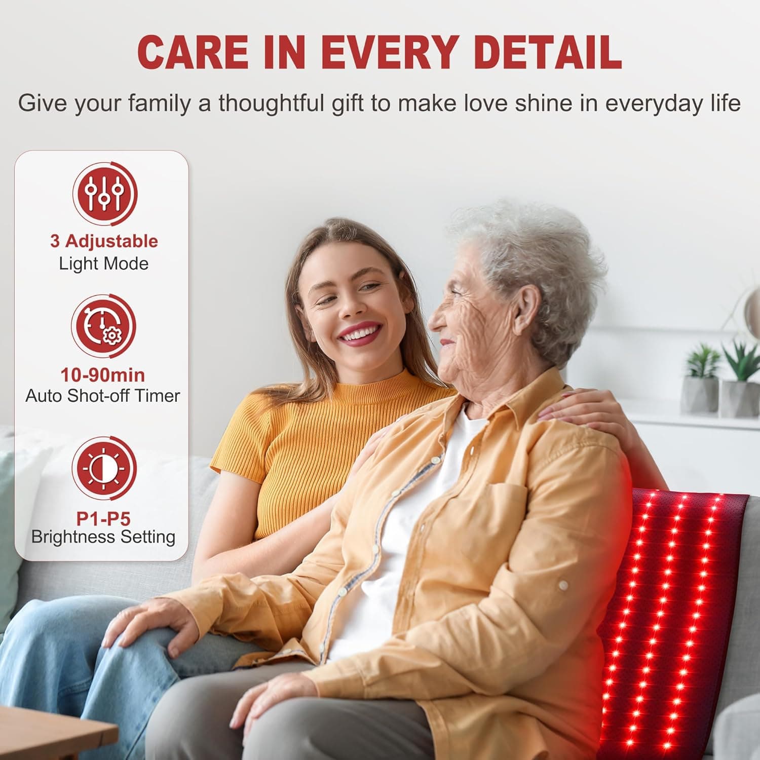 Red Light Therapy Mat for Body, 39’’ x 24’’Large Near Infrared Light Therapy with Timer, 660nm 850nm Home Red Light Therapy Blanket for Back Belly Shoulder Muscle Joint (with Storage Bag) Red Max - Image 8