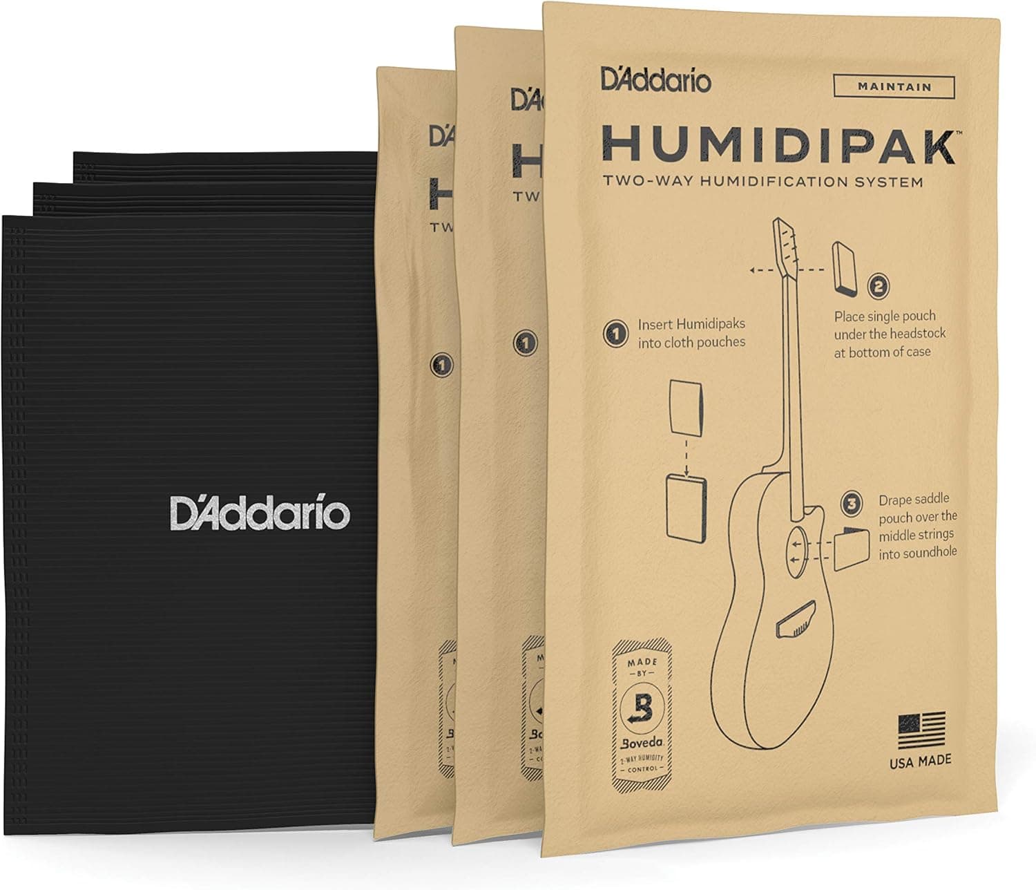 Sistema de Humidificador para Guitarra D'Addario - Kit de Mantenimiento Humidipak - Sistema Automático de Control de Humedad - Sistema de Control de Humedad Bidireccional Sin Mantenimiento para Guitarras - Image 2