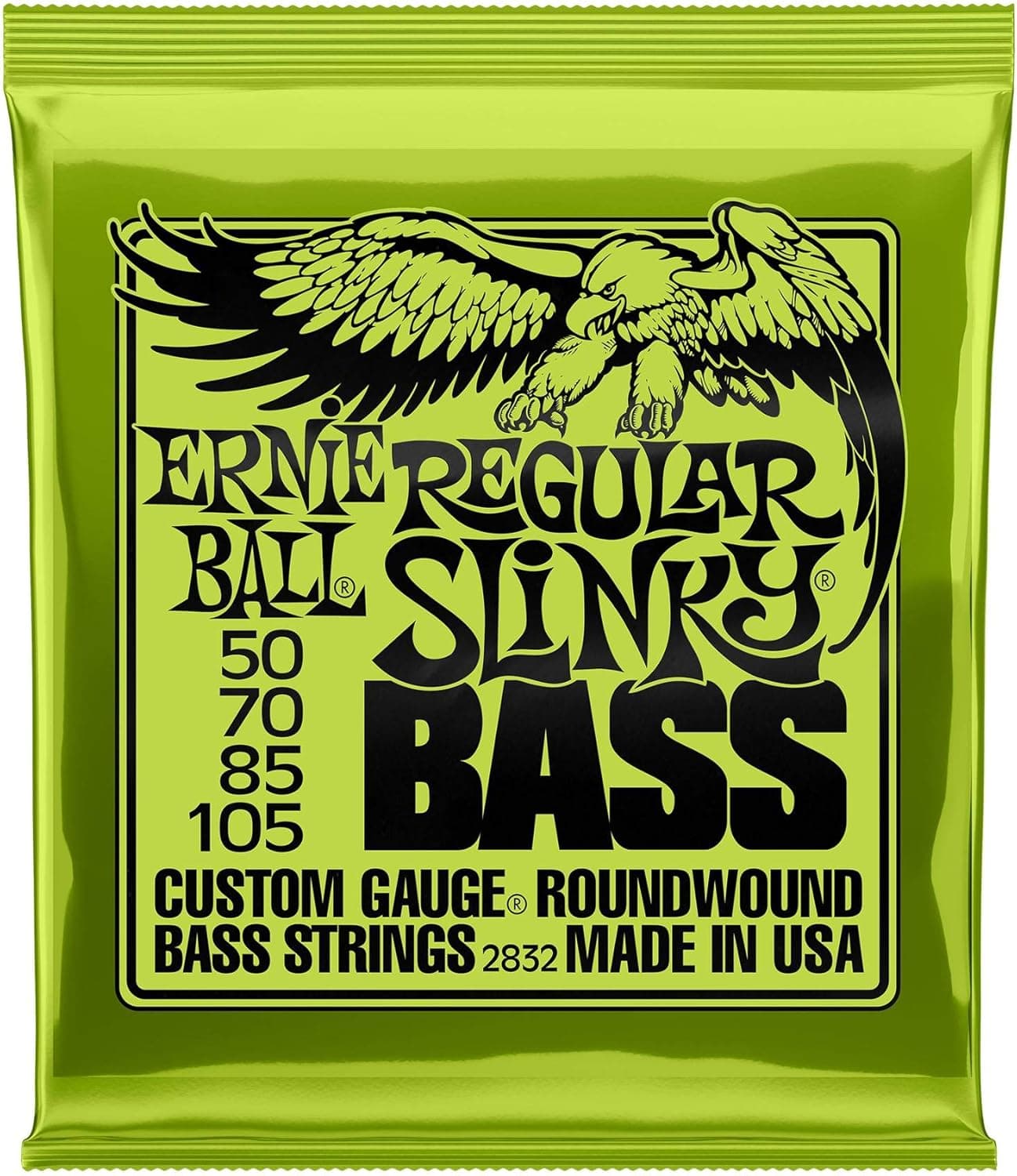 Ernie Ball Regular Slinky Nickel Wound Bass Guitar Strings, 50-105 Gauge (P02832) Regular (50-105) 4-String - Image 2