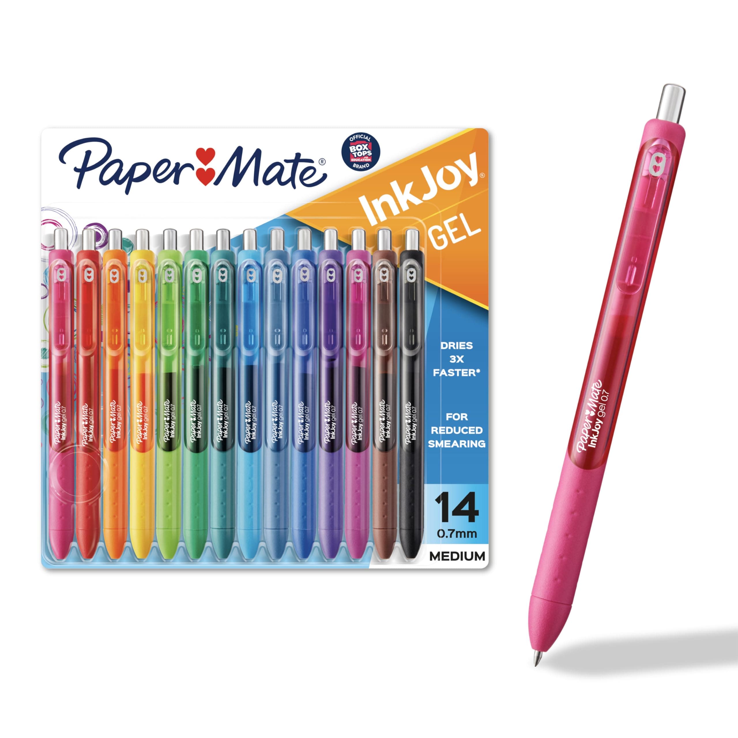Paper Mate Colorful Gel Pens - InkJoy Gel Pens Assorted Medium Point (0.7). Perfect for Vibrant Colored Writing and Sketching with Paper Mate InkJoy 14 Count Assorted 14 Count