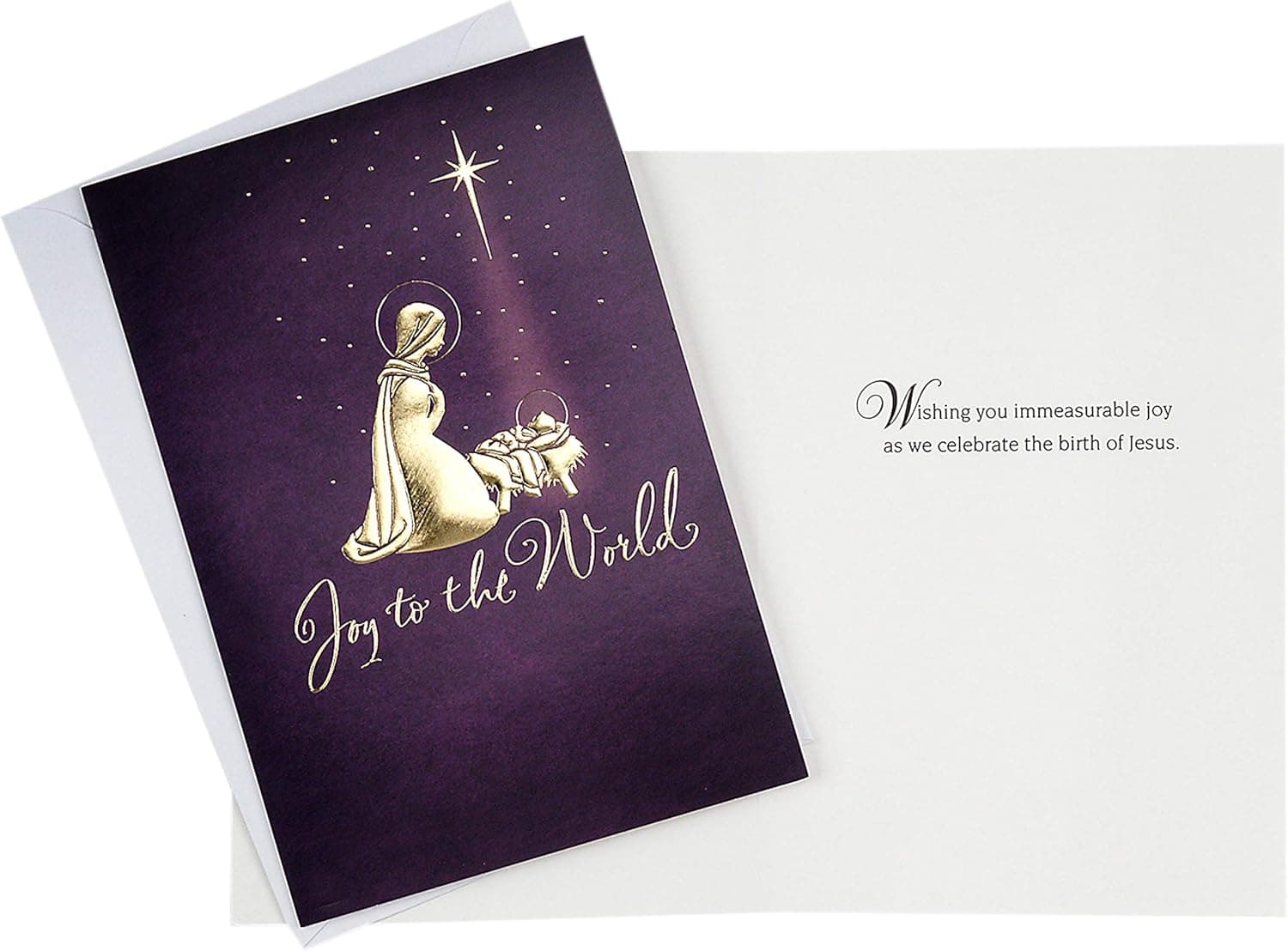 Hallmark Image Arts Religious Boxed Christmas Cards Assortment (4 Designs, 24 Christmas Cards with Envelopes) Gold Foil Icons Card Assortment - Image 3