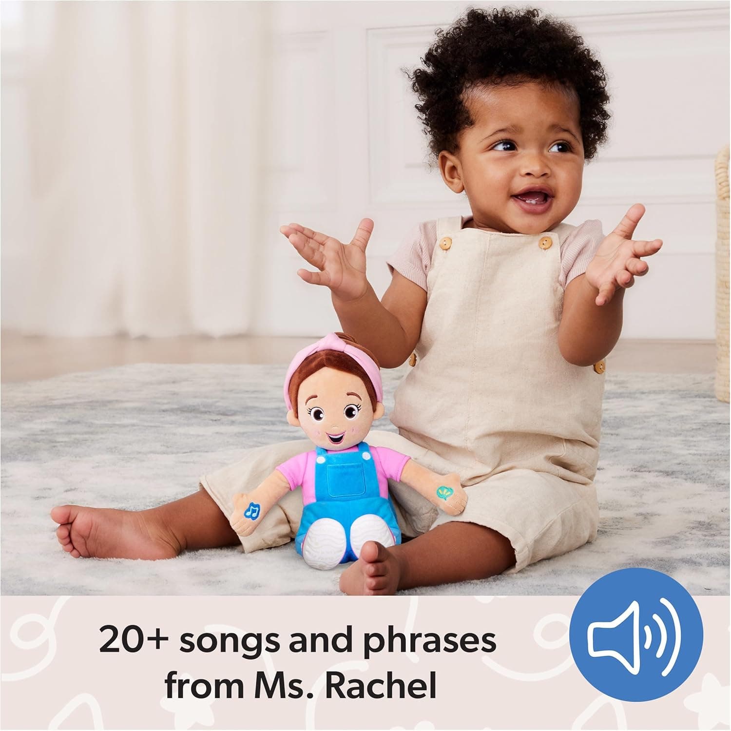 Ms. Rachel Speak & Sing Doll 16” Tall Interactive Toy with 4 Songs & 16+ Phrases, Toddler Toys for Girls & Boys Ages 6 Months to 3+ Years Speak N Sing Doll - Image 6
