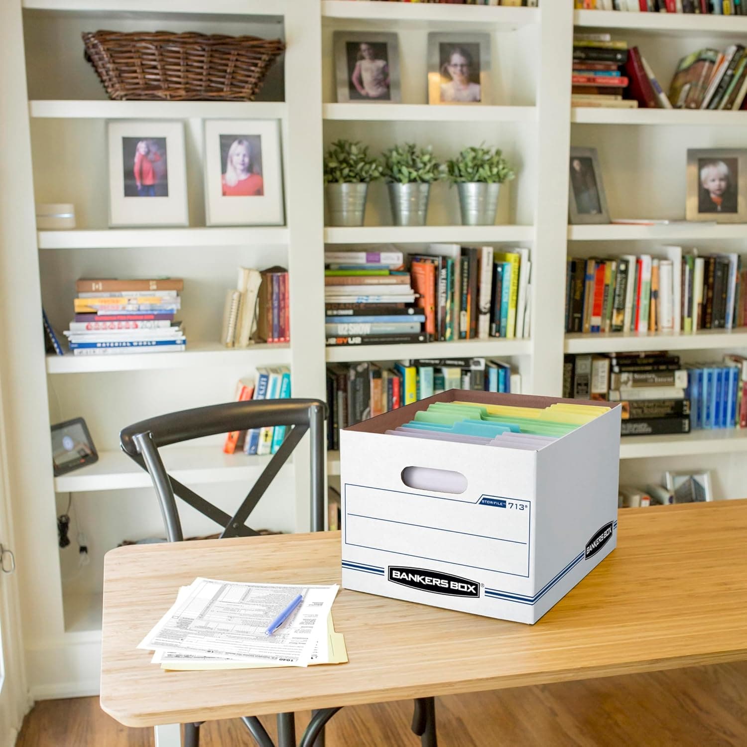 Bankers Box 12 Pack Standard Duty File Storage Boxes, Standard Assembly, Removable Lid, Letter/Legal (0071301) - Image 3