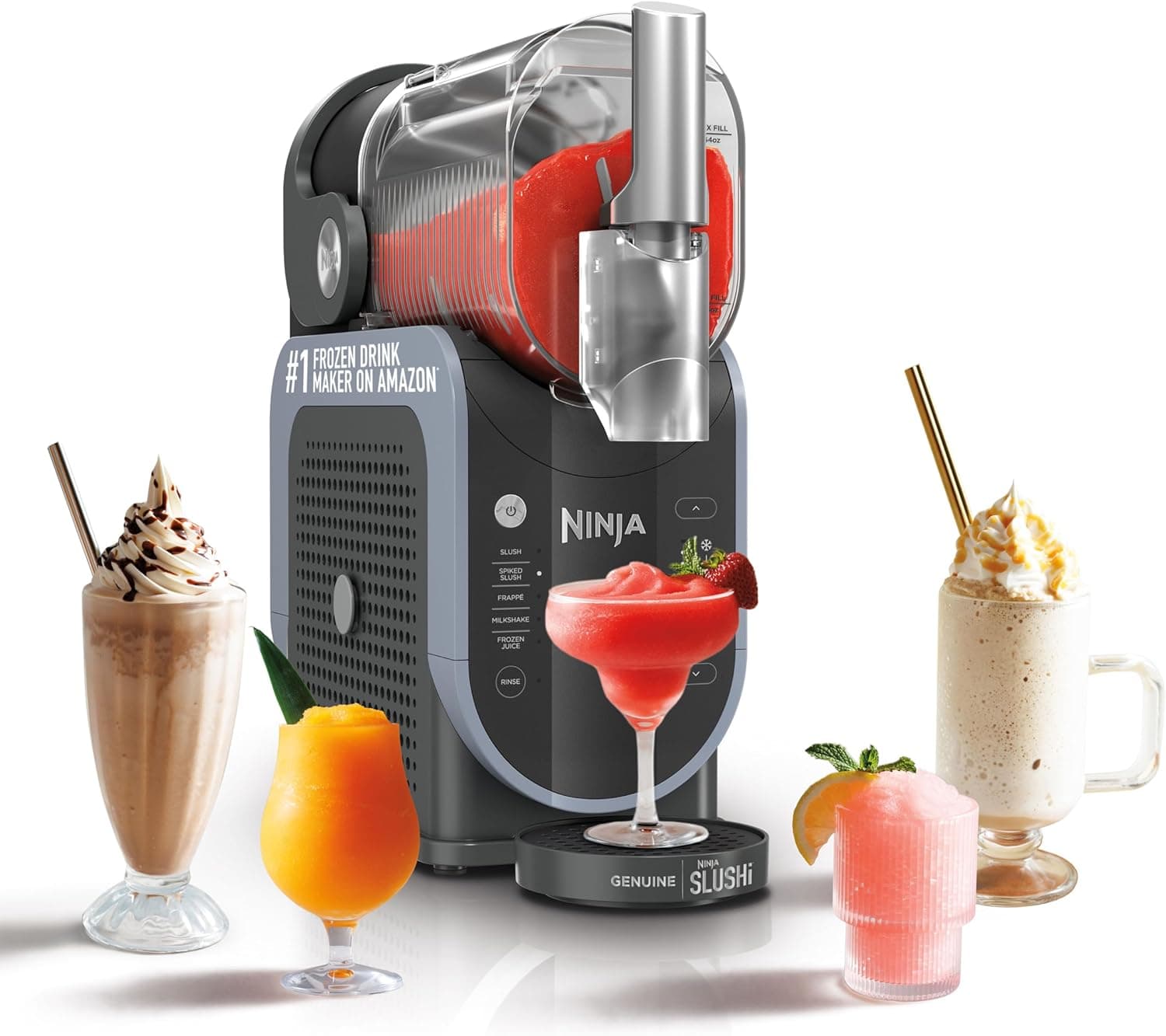 Ninja SLUSHi with RapidChill Technology, 88 oz. Frozen Drink & Slushie Machine, 5 Preset Programs, Margaritas, Frappés, and More, Premium Accents, Black, FS301 - Image 2