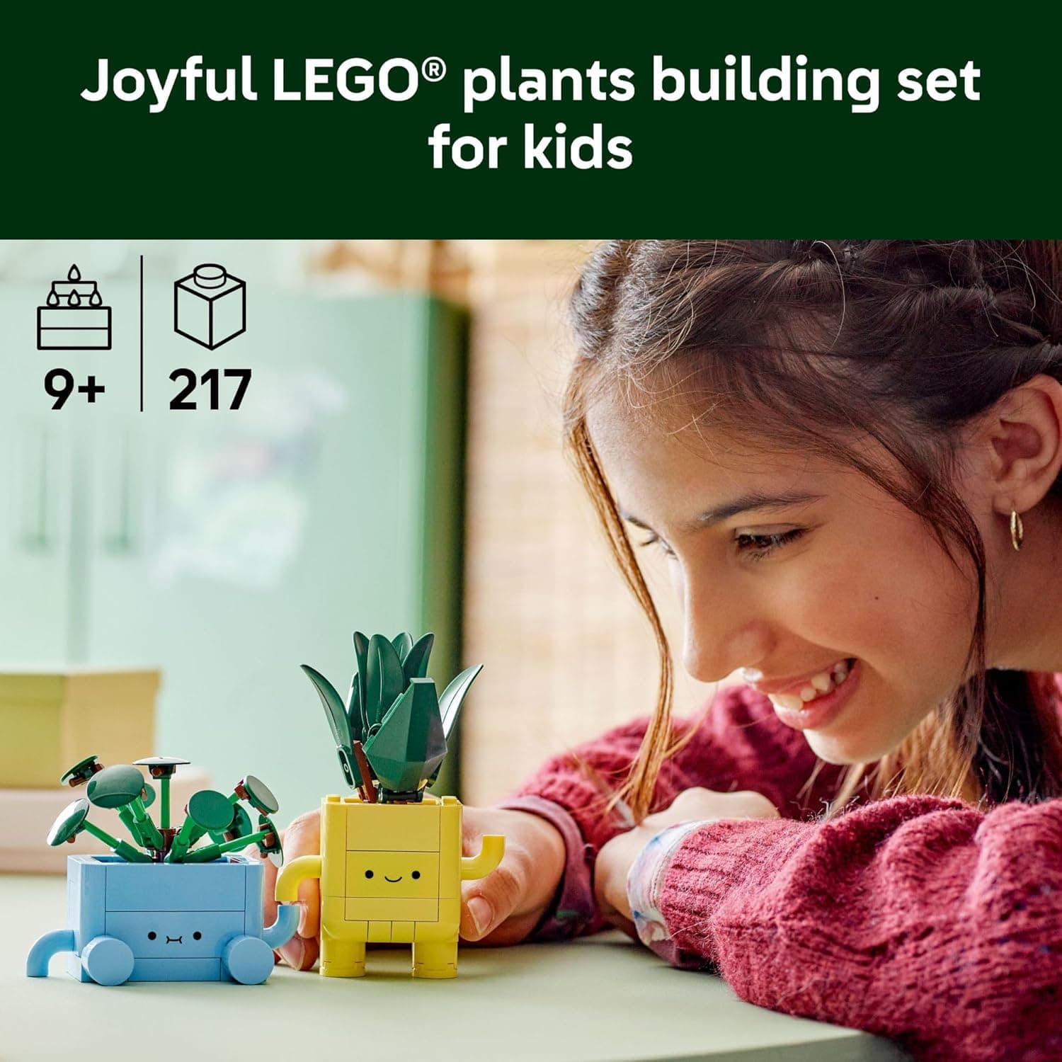 LEGO Botanicals Happy Plants Building Toys - Bedroom or Dorm Room Decor for Girls, Boys, & Adults, Desk or Shelf Display - Stocking Stuffers & Gift for Christmas - 10349 - Image 3
