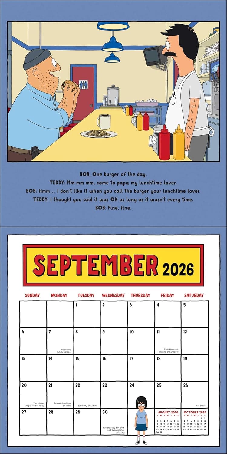 Bob's Burgers 2026 Wall Calendar (Includes Stickers) - Image 6