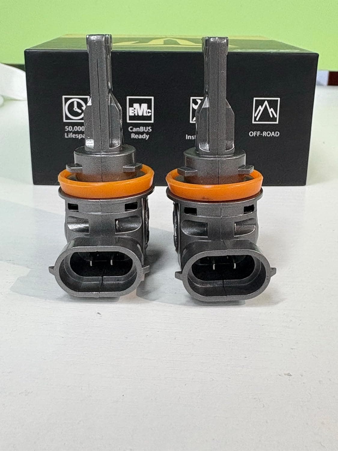 H11/H9/H8 Bulbs, 50,000LM 10X Ultra-Brightness, Real 1:1 Halogen Mini Size, 6500K Cool White H11 Fog Light Conversion Kits, 10-Year Extended Lifespan, Plug and Play, Pack of 2 - Image 5