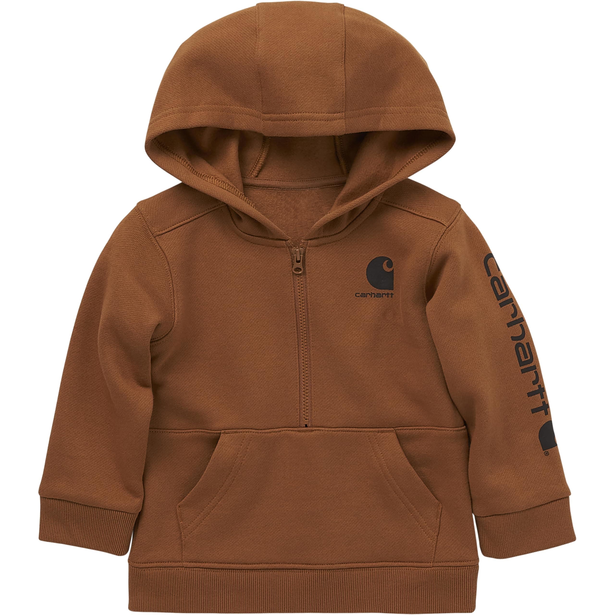 Sudadera con media cremallera de manga larga Carhartt para niños CA6273 - Niños 4T Carhartt Brown