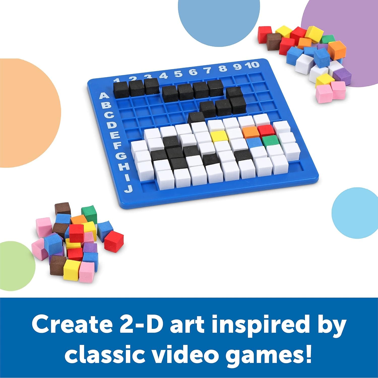 Learning Resources STEM Explorers Pixel Art Challenge - Math Puzzles, Pattern Blocks, Sensory Bin, Arts and Crafts, Math Manipulatives, Building Toys, Montessori Medium - Image 3