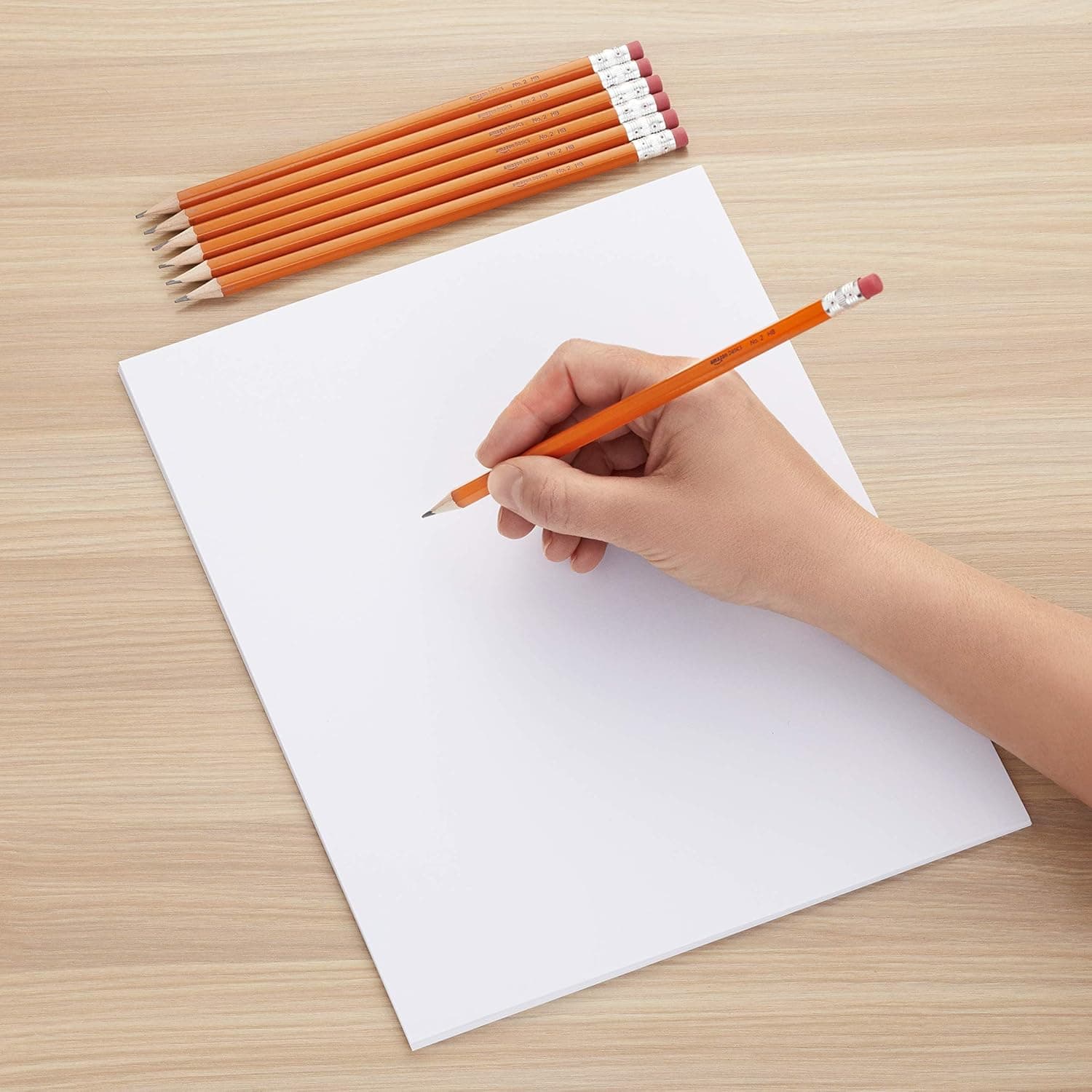 Amazon Basics Wood-Cased #2 Pencils, Pre-sharpened, HB Lead Bulk Box, 150 Count, Yellow - Image 4