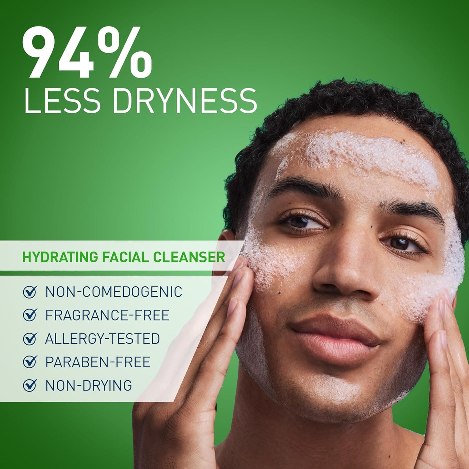 CeraVe Hydrating Facial Cleanser, Moisturizing Face Wash For Dry Skin, Hyaluronic Acid + Ceramides + Glycerin, Hydrating Cleanser For Normal To Dry Skin, National Eczema Association Certified 16 Fl Oz (Bottle) - Image 4