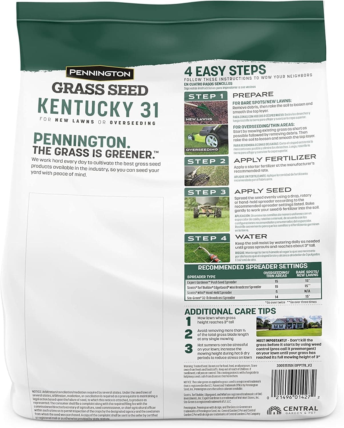 Pennington Kentucky 31 Tall Fescue Penkoted Grass Seed 3 lb - Image 3
